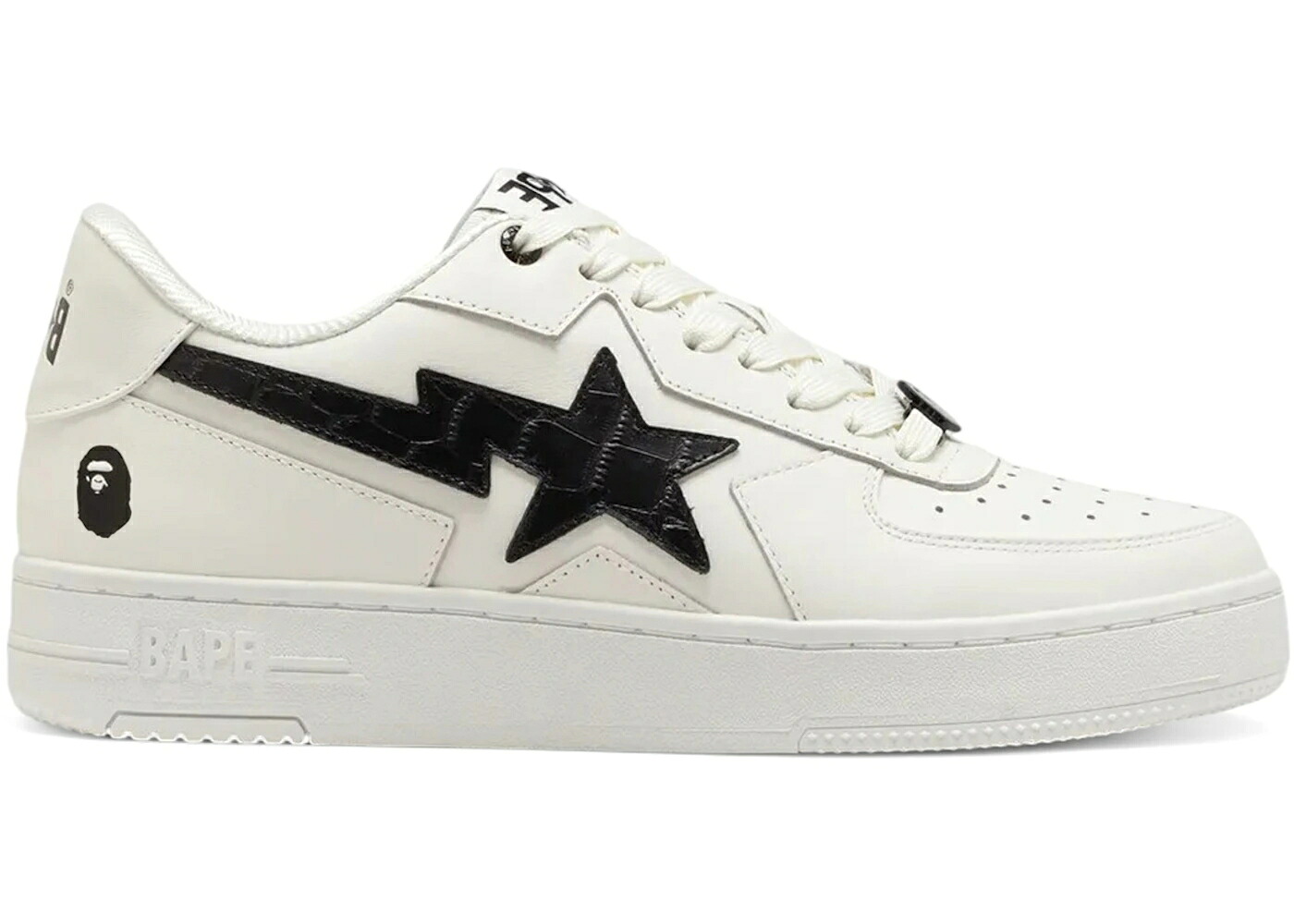 ベイプ アイコン 白色 ホワイト 黒色 ブラック #1 スニーカー メンズ BAPE A BATHING APE STA ICON M2 WHITE BLACK / WHITE BLACK|スニケス
