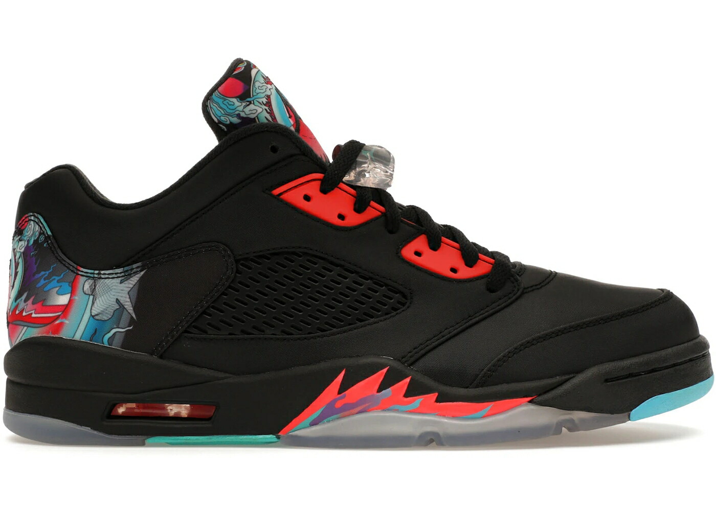 ナイキ ジョーダン 黒色 ブラック クリムゾン 青色 ブルー スニーカー メンズ JORDAN 5 RETRO LOW CHINESE NEW YEAR / BLACK BRIGHT CRIMSON BETA BLUE