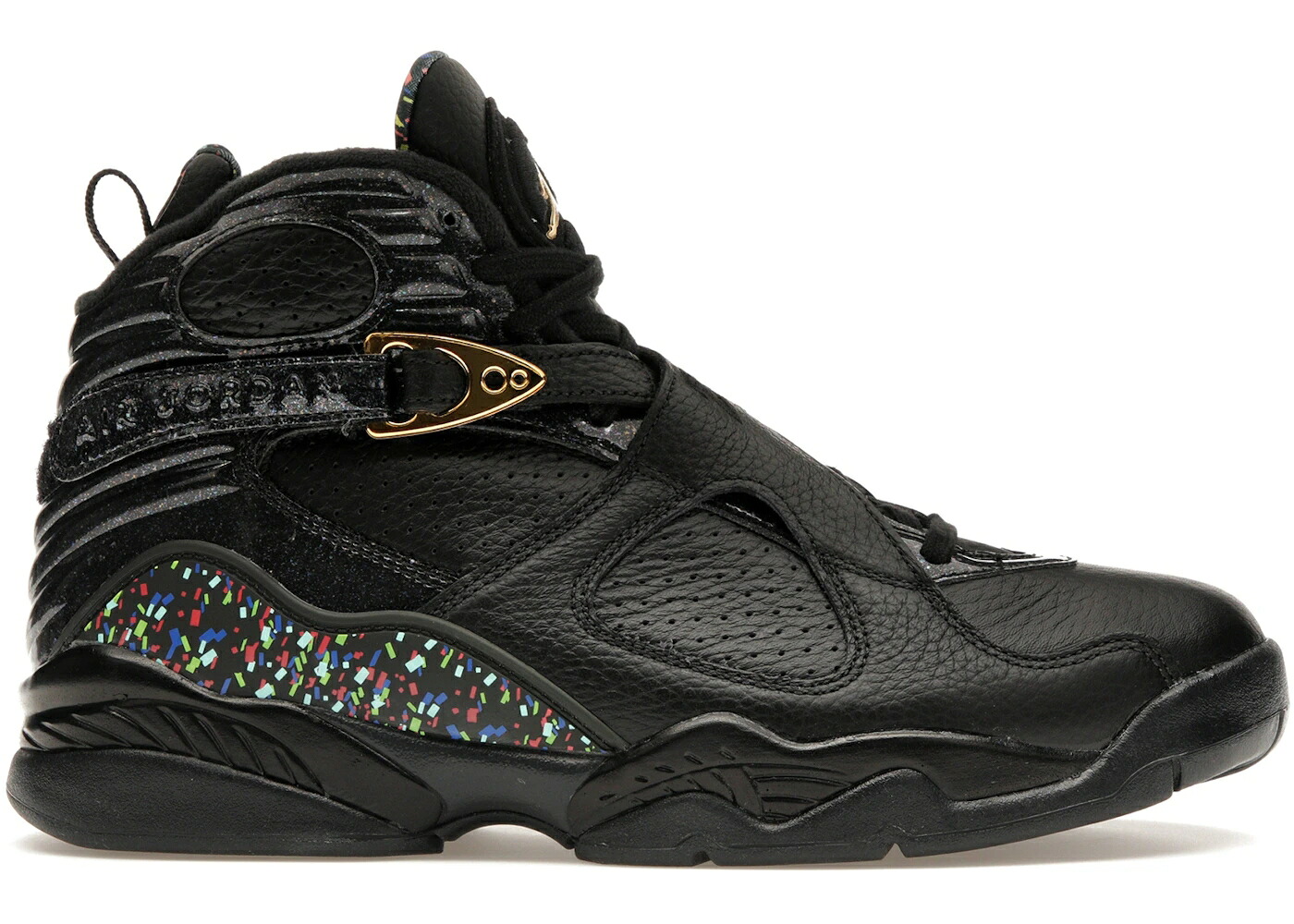 ナイキ ジョーダン 黒色 ブラック ゴールド スニーカー メンズ JORDAN 8 RETRO CONFETTI / BLACK METALLIC GOLD ANTHRACITE|スニケス