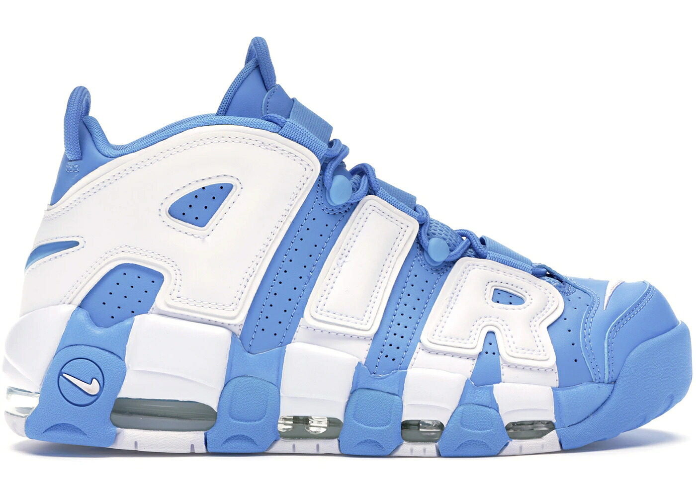 ナイキ アップテンポ 青色 ブルー 白色 ホワイト エアモアアップテンポ モアテン スニーカー メンズ NIKE AIR MORE UPTEMPO UNIVERSITY BLUE / UNIVERSITY BLUE WHITE｜スニケス