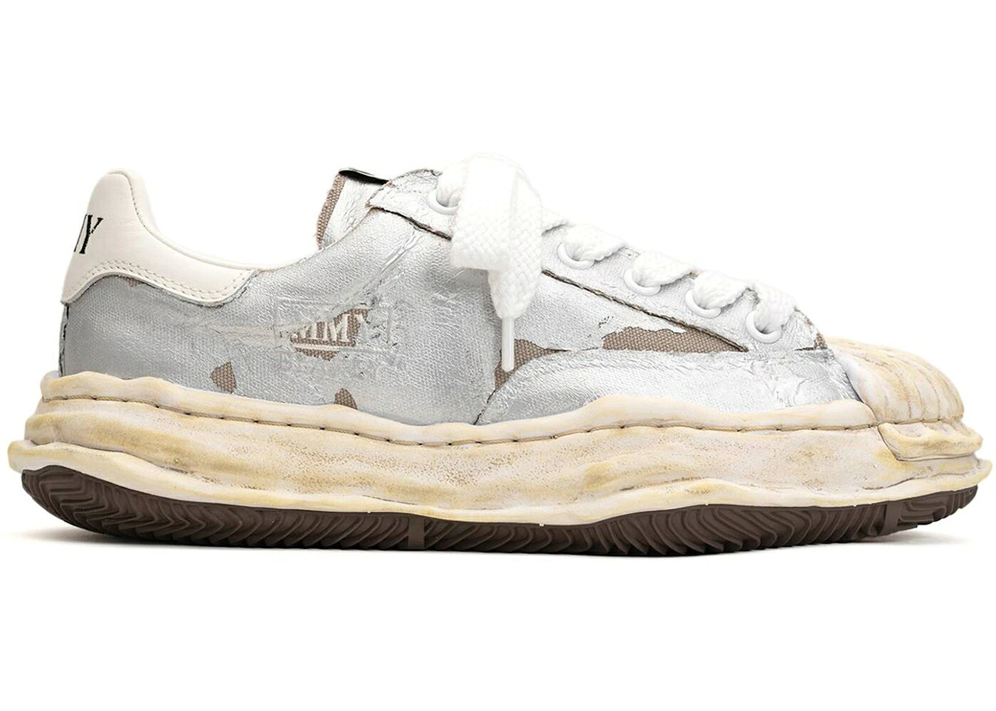 住みか ミハラヤスヒロ しろがね色 しろがね色 スニーカー メンズ MAISON MIHARA YASUHIRO MAISON MIHARA YASUHIRO BLAKEY OG FILM ATTACHED CANVAS LOW SILVER /