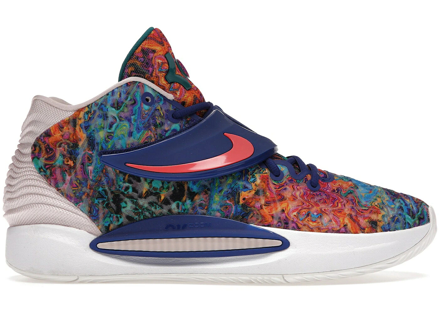 ナイキ ディープ 青み 青色 スニーカー メンズ NIKE KD 14 PSYCHEDELIC / DEEP ROYAL BLUE PALE CORAL