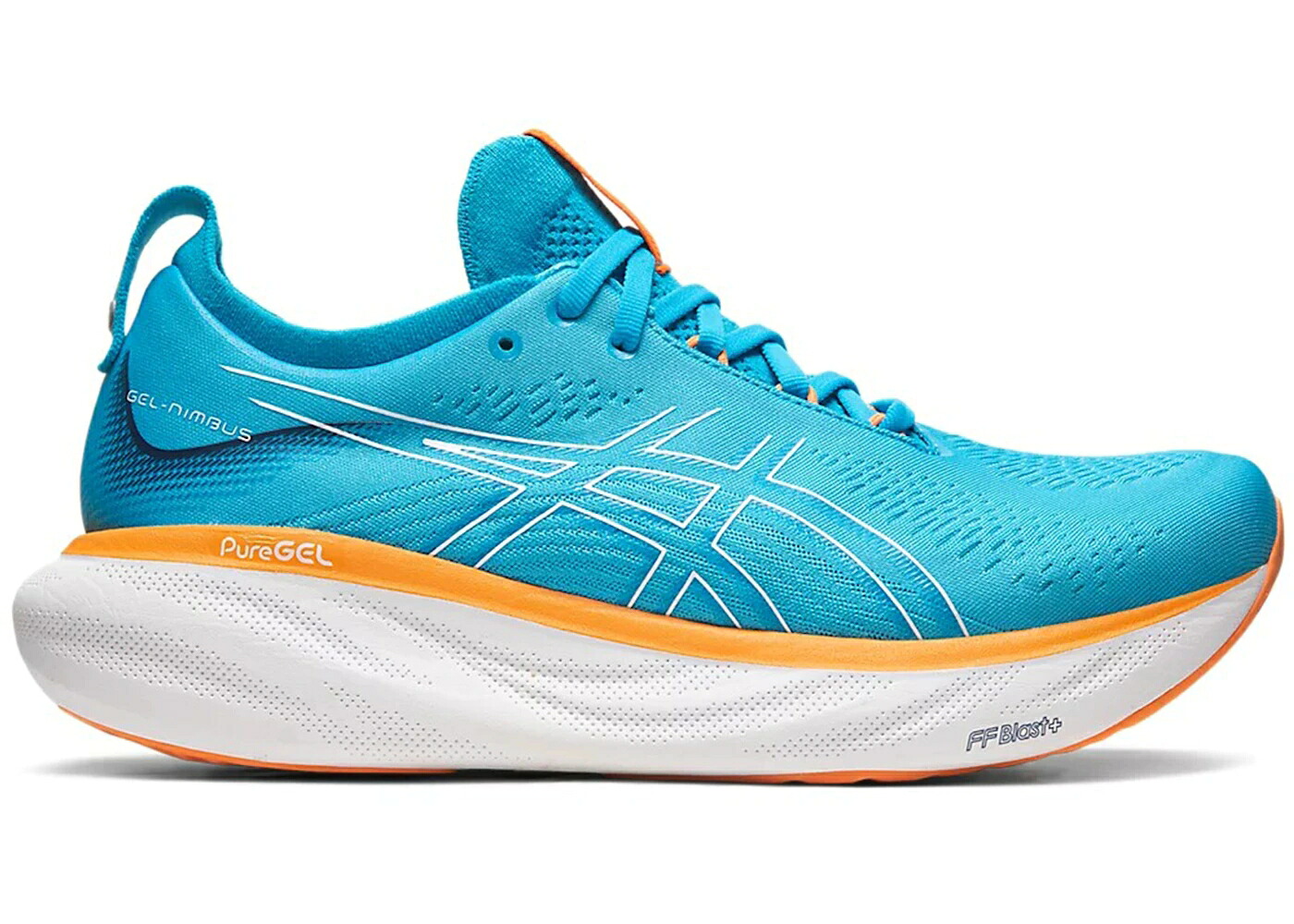アシックス 青色 ブルー スニーカー メンズ ASICS GEL-NIMBUS 25 ISLAND BLUE SUN PEACH / ISLAND BLUE SUN PEACH|スニケス