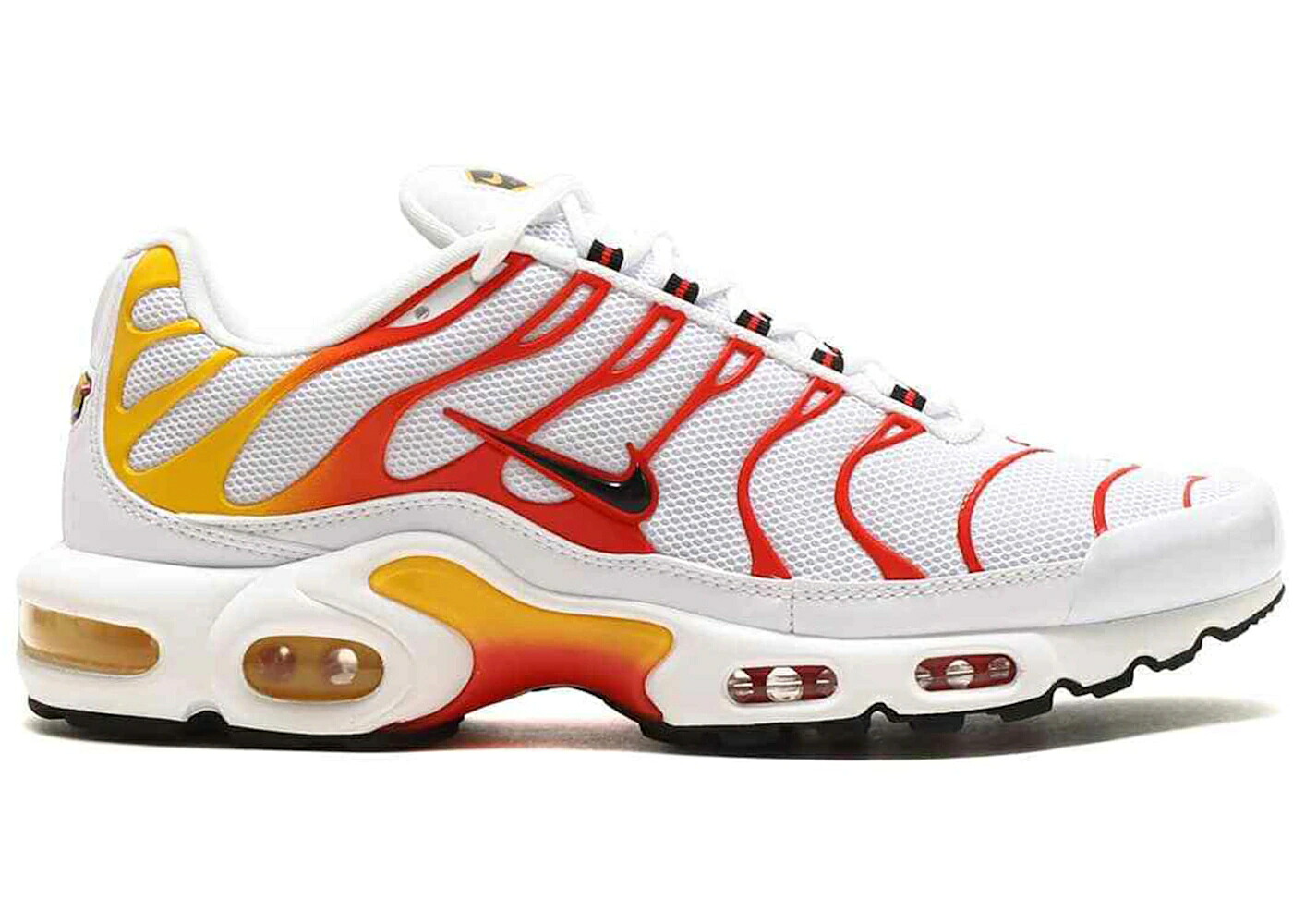 ナイキ マックス 白色 ホワイト 黒色 ブラック ゴールド エアマックスプラス スニーカー メンズ NIKE AIR MAX PLUS SUNBURN (2022) / WHITE BLACK UNIVERSITY GOLD|スニケス