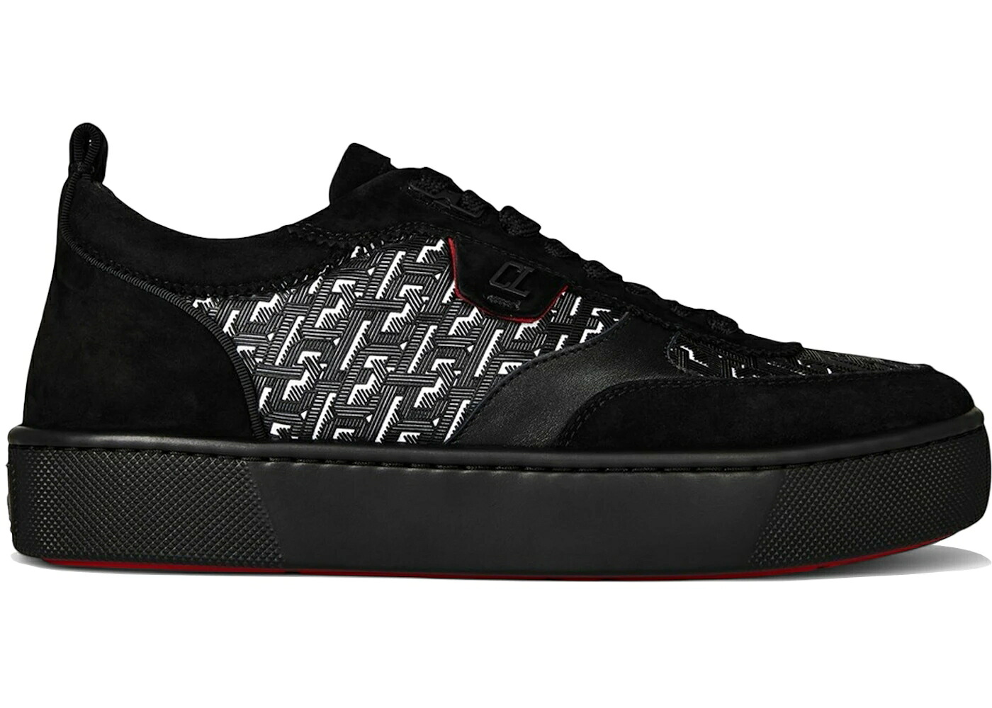 クリスチャンルブタン 黒色 ブラック 白色 ホワイト スニーカー メンズ CHRISTIAN LOUBOUTIN CHRISTIAN LOUBOUTIN HAPPYRUI FLAT BLACK WHITE / BLACK WHITE|スニケス