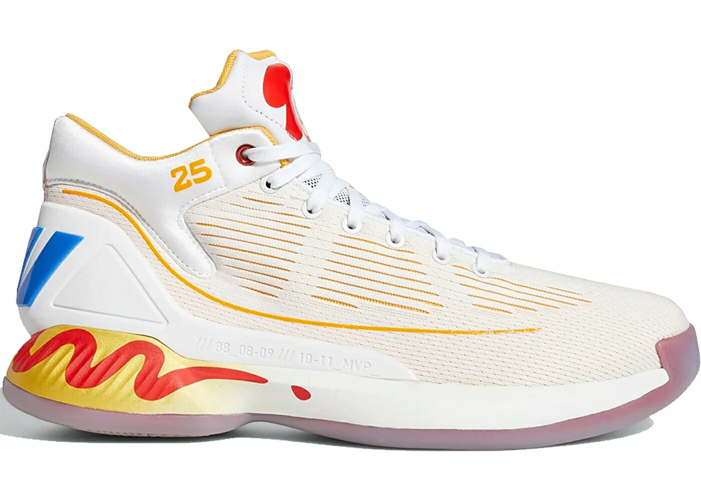 アディダス ローズ 白色 ホワイト ゴールド 赤 レッド MCDONALD スニーカー メンズ ADIDAS D ROSE 10 / CLOUD WHITE BOLD GOLD RED