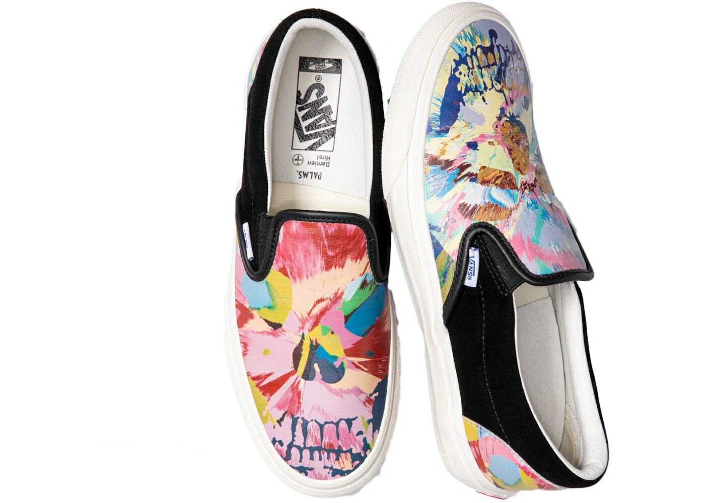 ヴァンズ バンズ 古典派音楽 スリッポン 黒いこと 黒いこと スニーカー メンズ VANS CLASSIC SLIP-ON VLT LX DAMIEN HIRST SKULL SPLATTER / MULTICOLOR BLACK