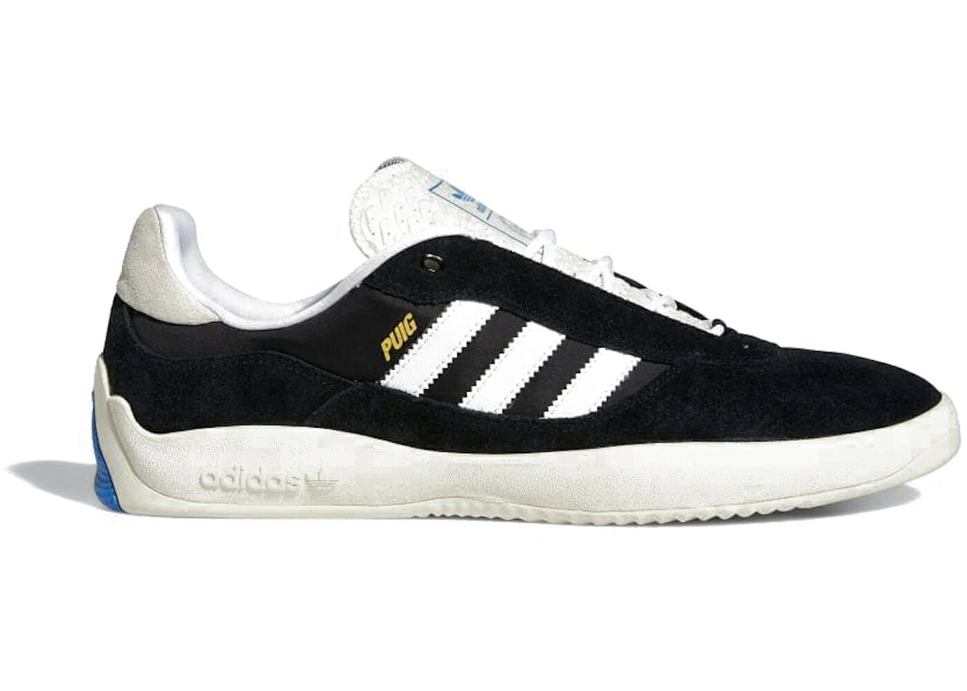 アディダス 黒色 ブラック 白色 ホワイト 青色 ブルー コア スニーカー メンズ ADIDAS PUIG BLACK WHITE BLUE / CORE BLACK FOOTWEAR WHITE