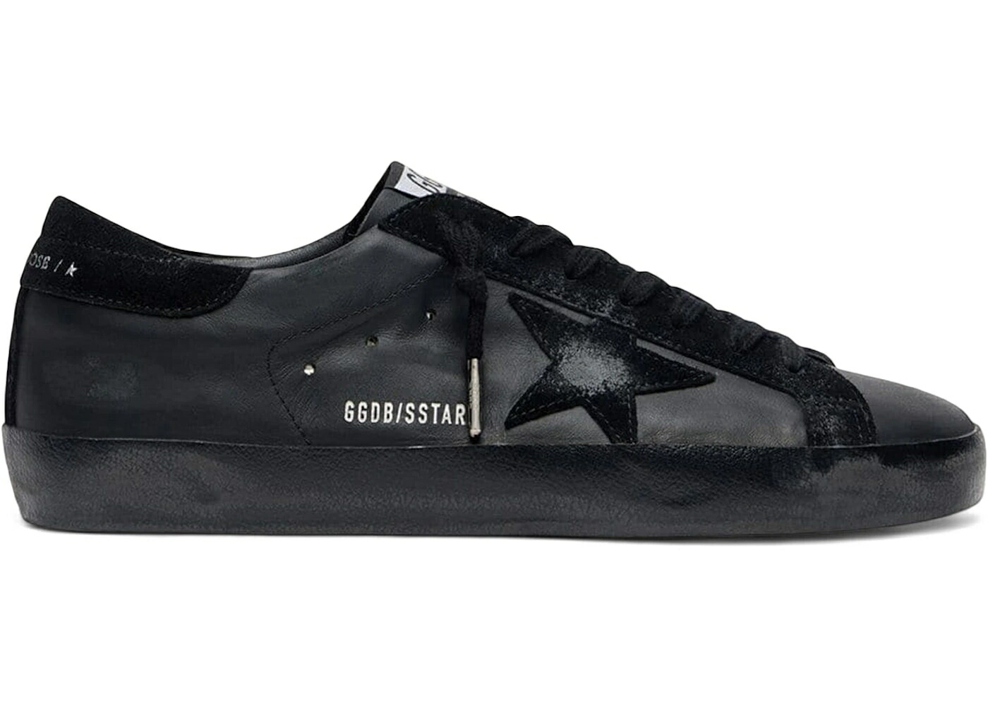 ゴールデングース 黒色 ブラック スニーカー メンズ GOLDEN GOOSE GOLDEN GOOSE SUPER-STAR BLACK / BLACK BLACK