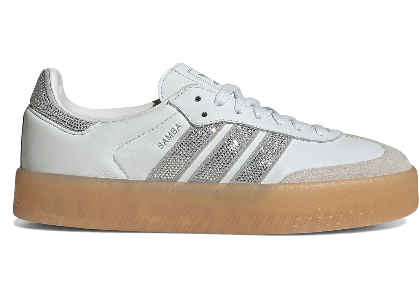 アディダス 白いこと 白いこと しろがね色 しろがね色 WOMEN\u0027S スニーカー レディース ADIDAS SAMBAE RHINESTONE CRYSTAL WHITE SILVER (WOMEN\u0027S) / CRYSTAL WHITE SILVER METALLIC