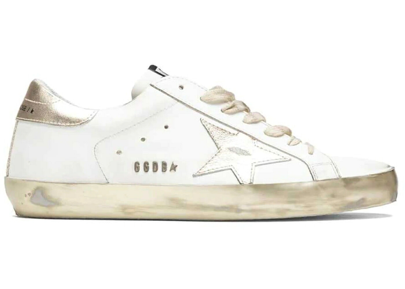ゴールデングース 白色 ホワイト ゴールド スニーカー メンズ GOLDEN GOOSE GOLDEN GOOSE SUPER-STAR WHITE GOLD SPARKLE / WHITE GOLD|スニケス
