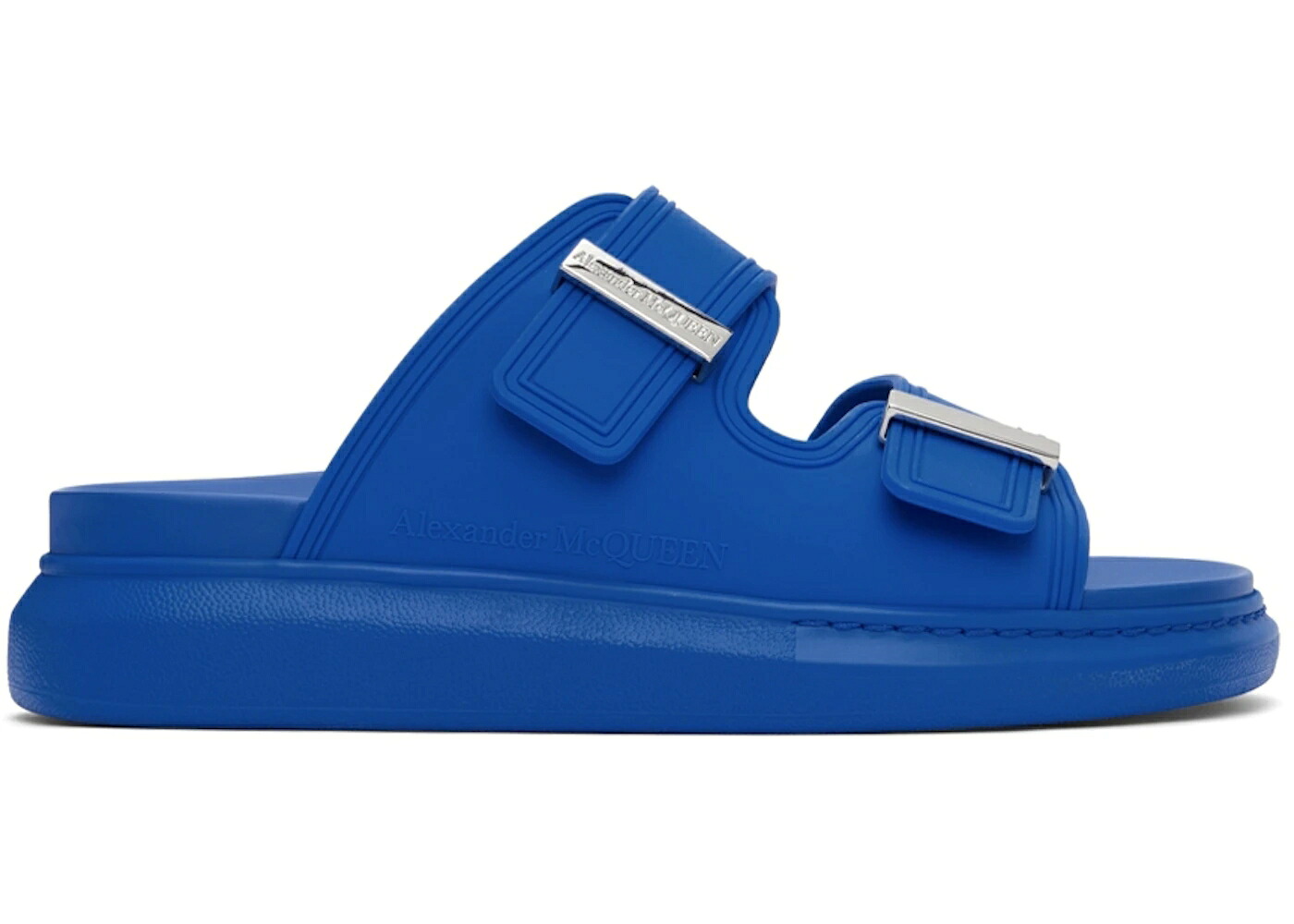 アレキサンダーマックイーン ハイブリッド バックル 青色 ブルー スニーカー メンズ ALEXANDER MCQUEEN ALEXANDER MCQUEEN HYBRID DOUBLE BUCKLE SANDAL BLUE /