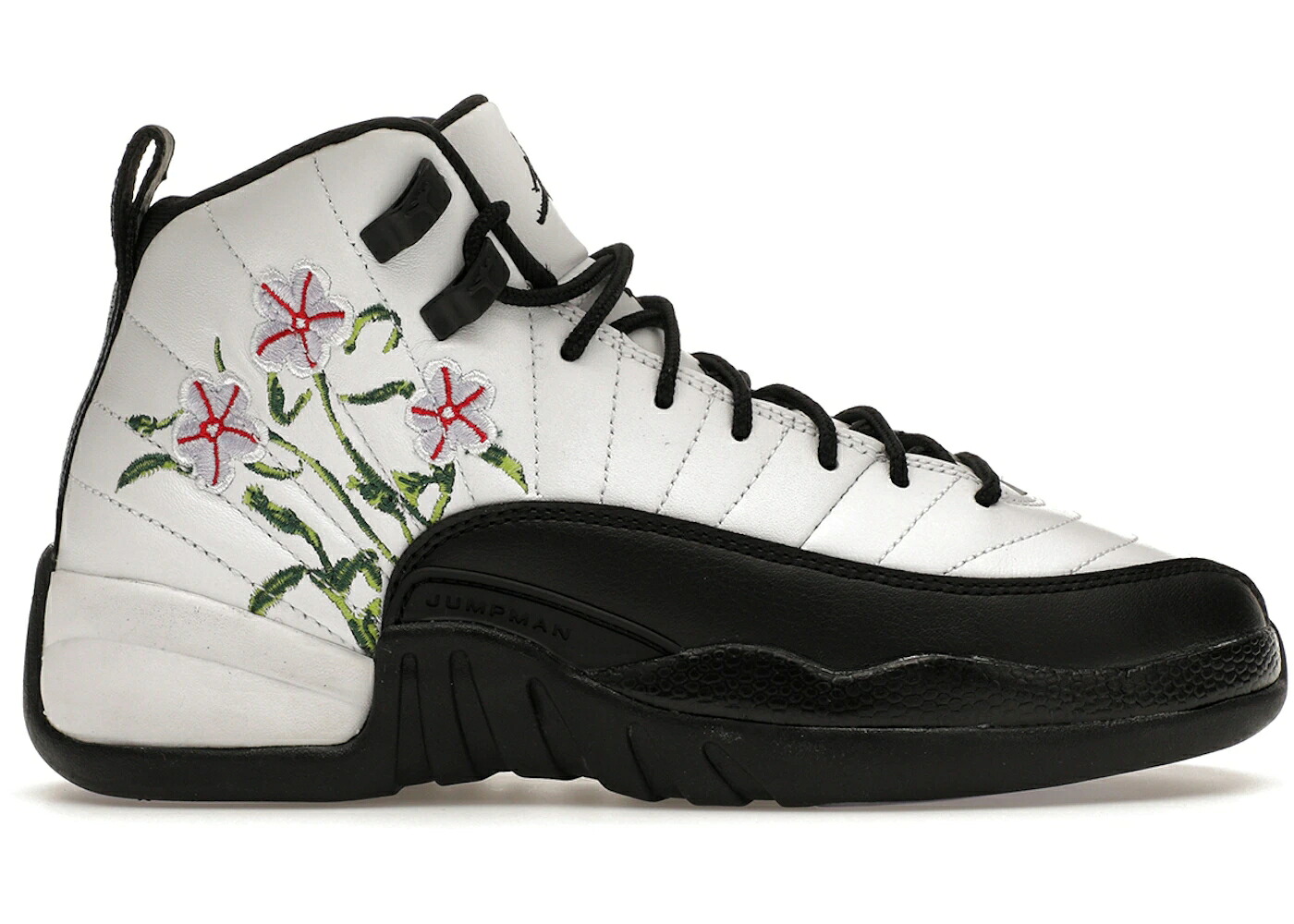 ナイキ ジョーダン 白色 ホワイト 黒色 ブラック 緑 グリーン ジュニア キッズ JORDAN 12 RETRO FLORAL (GS) / WHITE BLACK VIVID GREEN LAVENDER ベビー マタニティ スニーカー 28,080円