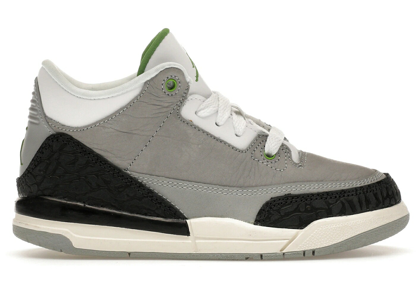 ナイキ ジョーダン 灰色 グレー ジュニア キッズ JORDAN 3 RETRO CHLOROPHYLL (PS) / LIGHT SMOKE GREY CHLOROPHYLL ベビー マタニティ スニーカー