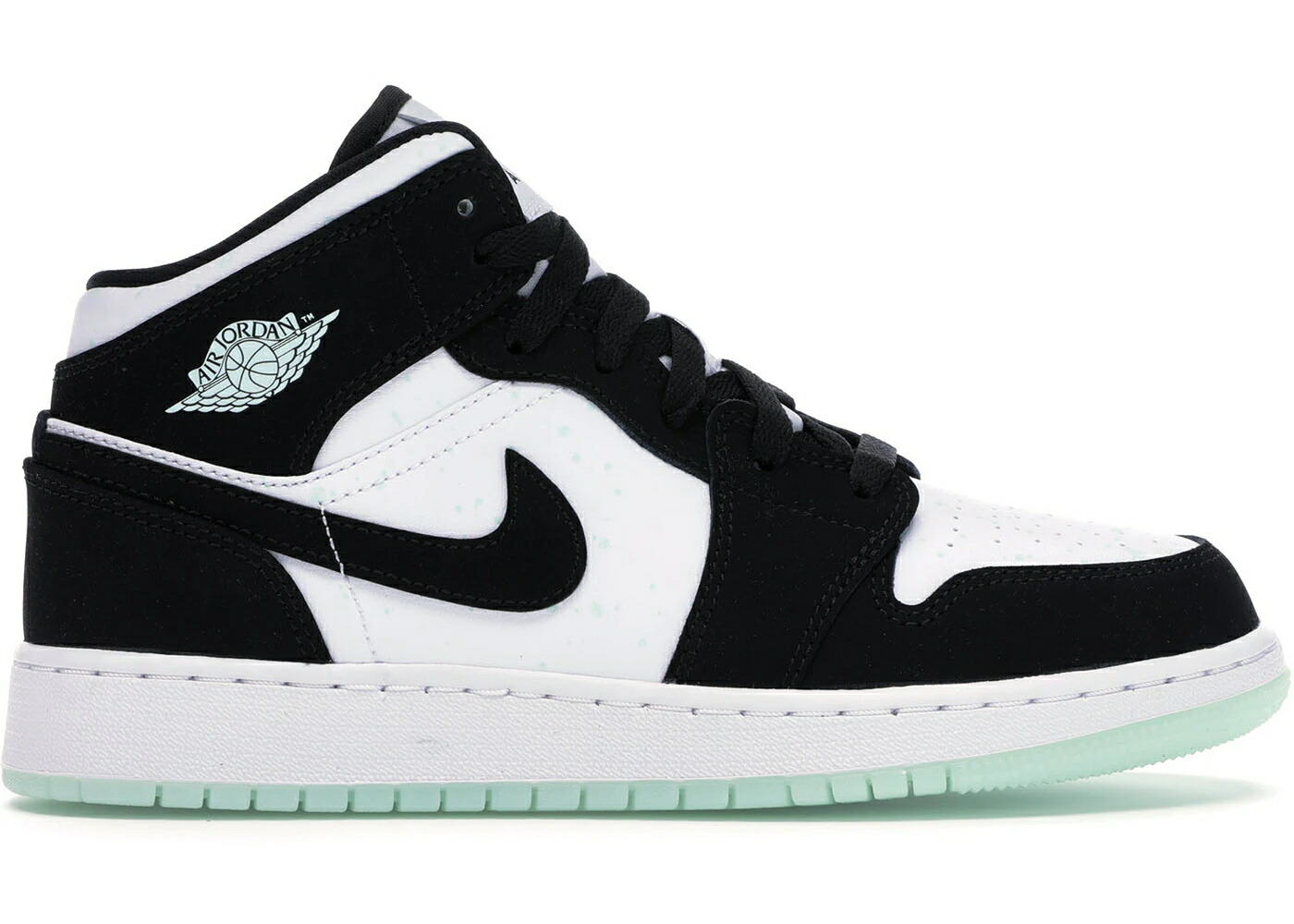 ナイキ ジョーダン ミッド 白色 ホワイト 黒色 ブラック ジュニア キッズ JORDAN 1 MID WHITE BLACK TEAL TINT (GS) / WHITE BLACK TEAL TINT ベビー マタニティ スニーカー