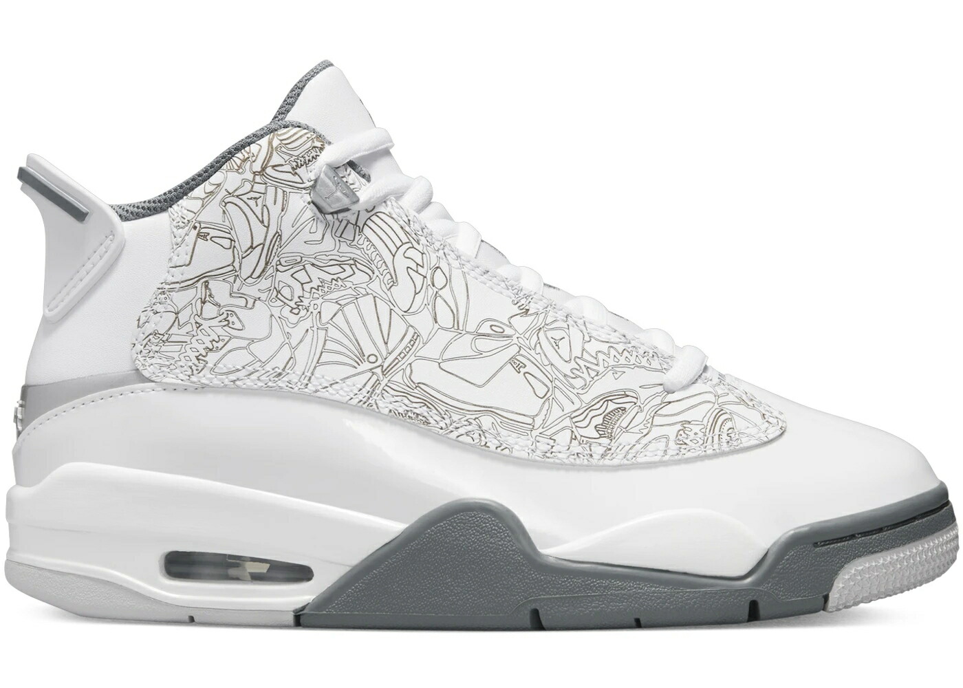 ナイキ ジョーダン ゼロ 白色 ホワイト 銀色 シルバー 灰色 グレー クール ダブゼロ ジュニア キッズ JORDAN DUB ZERO WHITE METALLIC SILVER NEUTRAL GREY COOL (GS) / WHITE METALLIC SILVER NEUTRAL ベビー マタ
