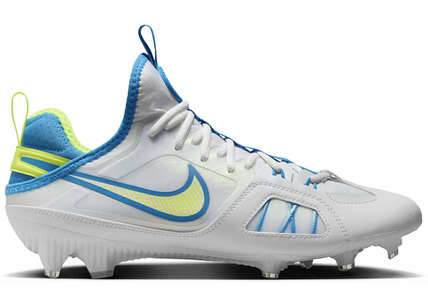 ナイキ ハラチ 白いこと 白いこと 青味 青み スニーカー メンズ NIKE HUARACHE 9 VARSITY LAX SE WHITE VOLT VIVID BLUE / WHITE VOLT VIVID BLUE