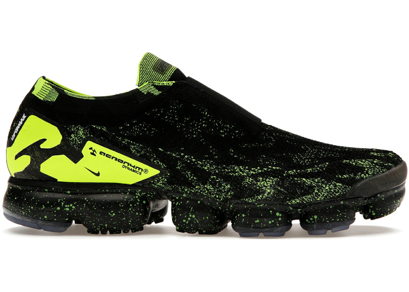 ナイキ 黒色 ブラック エアヴェイパーマックス スニーカー メンズ NIKE AIR VAPORMAX MOC 2 ACRONYM BLACK / BLACK BLACK VOLT