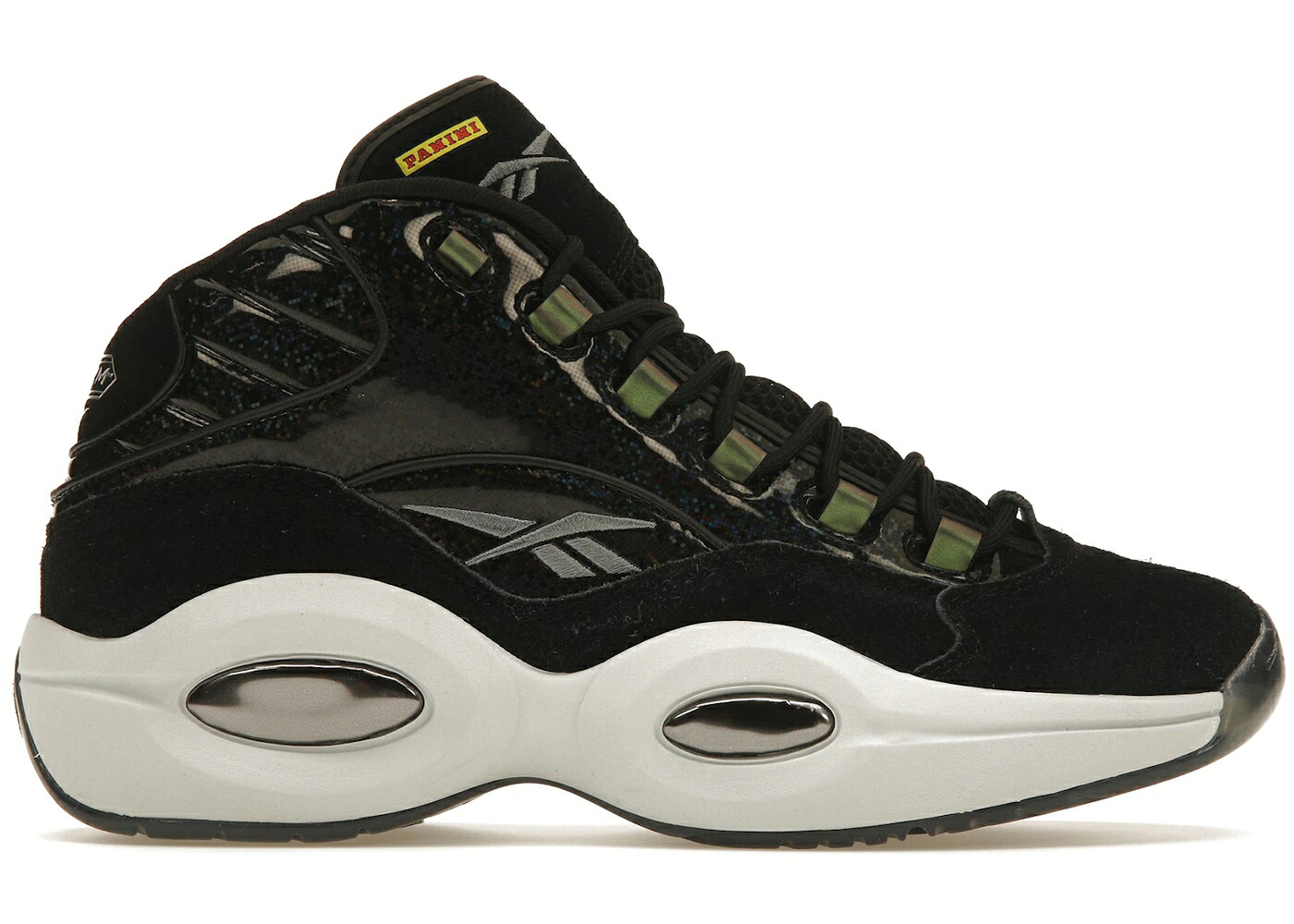 リーボック クエスチョン ミッド 黒色 ブラック 灰色 グレー クエスチョンミッド スニーカー メンズ REEBOK QUESTION MID PANINI BLACK PULSAR PRIZM / BLACK GREY BLACK|スニケス