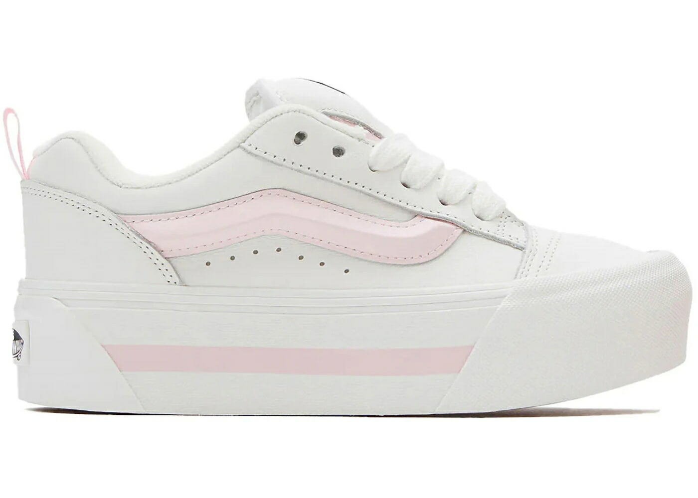 ヴァンズ バンズ 白色 ホワイト ピンク スニーカー メンズ VANS KNU STACK SMARTEN UP WHITE PINK / SMARTEN UP WHITE PINK