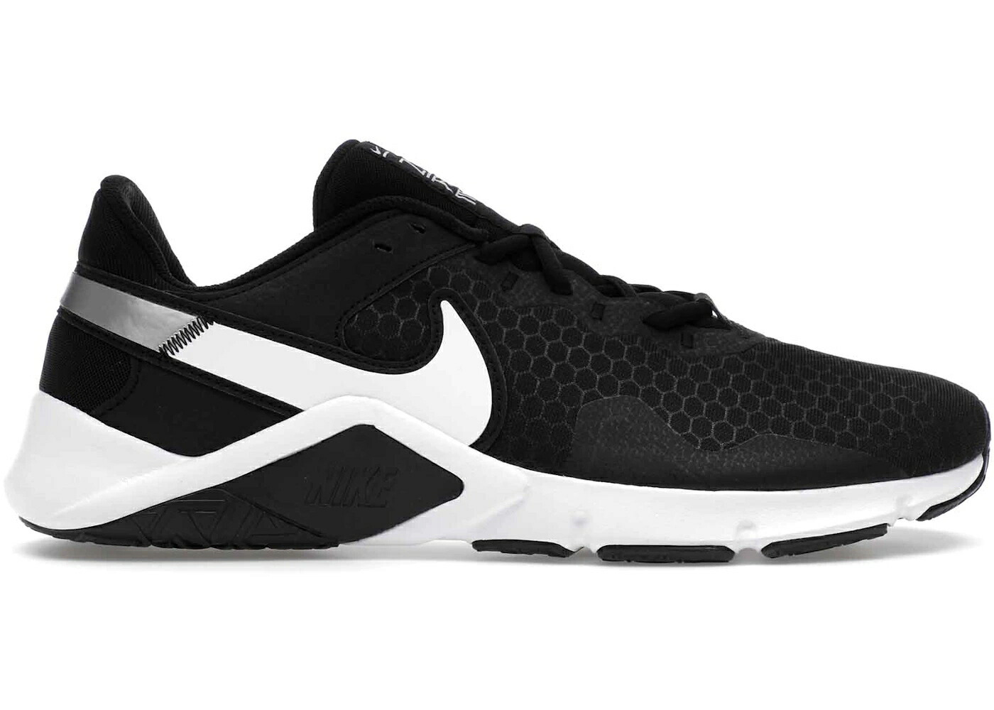 ナイキ レジェンド 黒色 ブラック 白色 ホワイト 銀色 シルバー スニーカー メンズ NIKE LEGEND ESSENTIAL 2 BLACK WHITE / BLACK METALLIC SILVER WHITE|スニケス