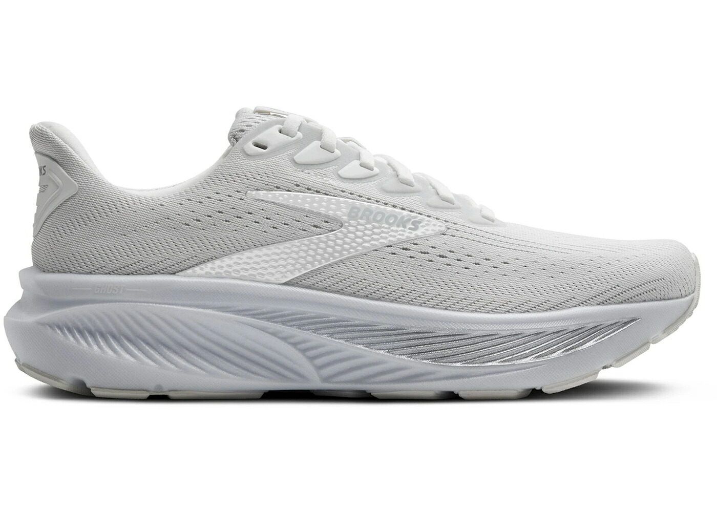 ブルックス 白いこと 白いこと 薄墨色 薄墨色 WOMEN\u0027S スニーカー レディース BROOKS GHOST 17 WHITE GREY (WOMEN\u0027S) / WHITE WHITE GREY
