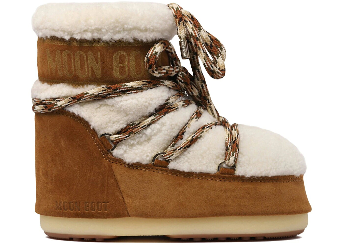 お月さまブーツ ブーツ アイコン 白いこと 白いこと スニーカー ユニ一発やる MOON BOOT MOON BOOT ICON SHEARLING LOW WHISKY OFF WHITE / WHISKY OFF WHITE メンズ