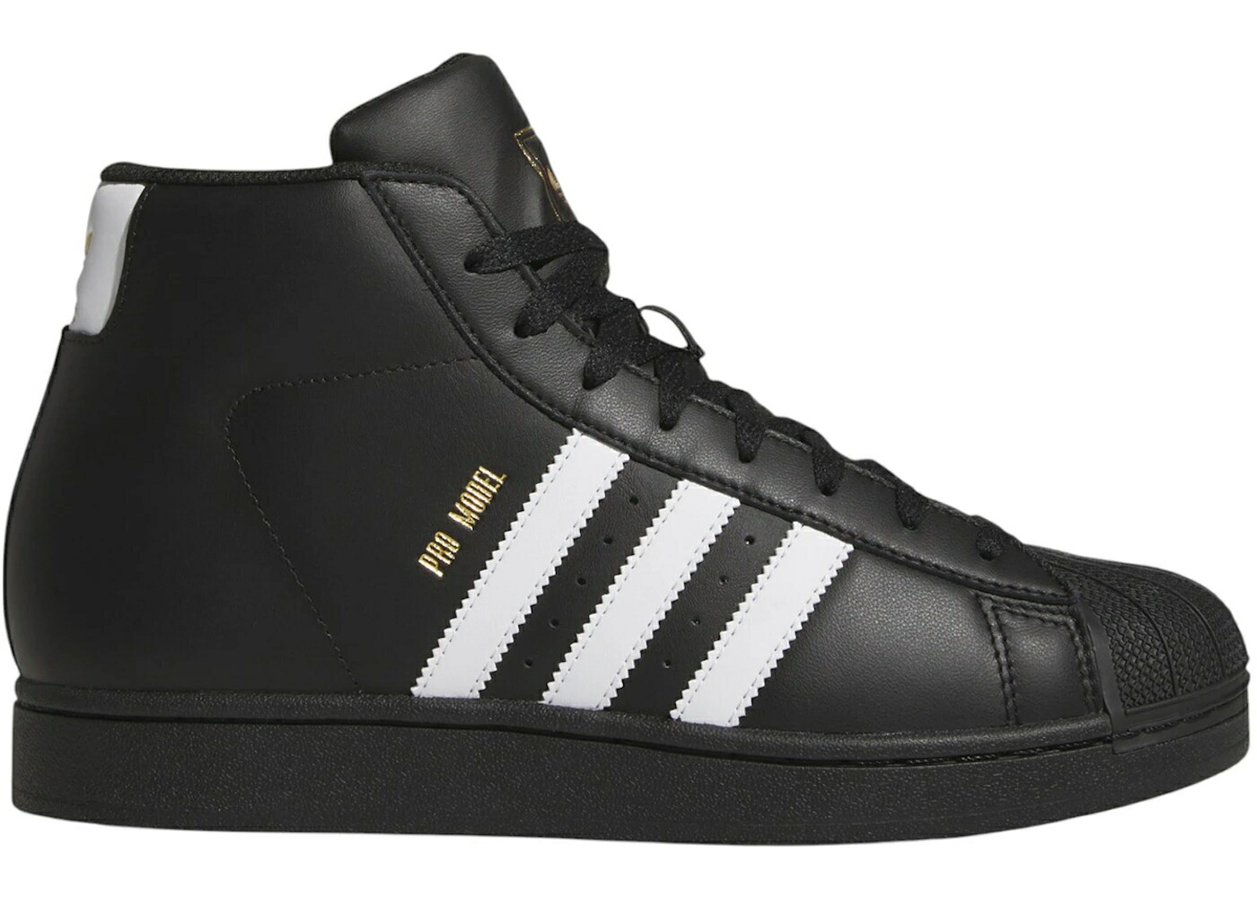 アディダス プロ コア 黒色 ブラック 白色 ホワイト ゴールド プロモデル スニーカー メンズ ADIDAS PRO MODEL CORE BLACK WHITE STRIPES GOLD METALLIC / CORE BLACK CLOUD WHITE GOLD