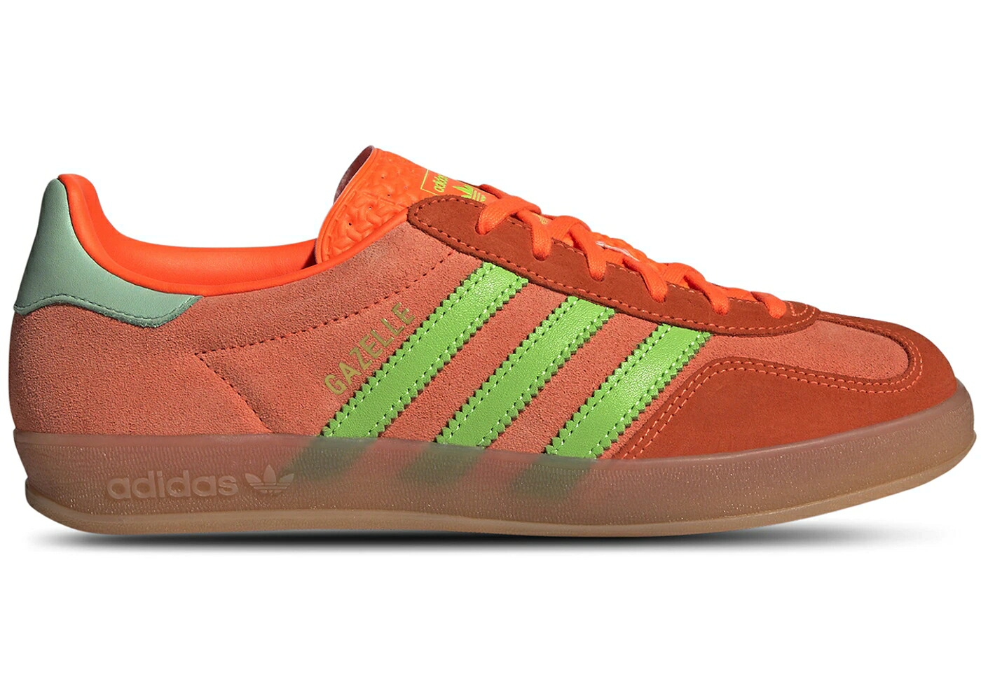 アディダス ガゼル 橙 オレンジ色 緑 緑であること WOMEN\u0027S スニーカー レディース ADIDAS GAZELLE INDOOR SOLAR ORANGE GREEN (WOMEN\u0027S) / SOLAR ORANGE SOLAR GREEN