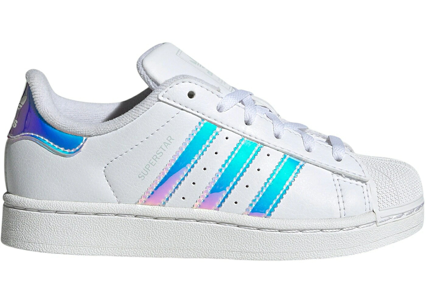 アディダス はやりっ児 白いこと 白いこと 青碧 青色 御坊っちゃん キッズ ADIDAS SUPERSTAR II WHITE IRIDESCENT STRIPES (なおなお書き) / CLOUD WHITE WHITE HALO BLUE もの言う花 マタニティ スニーカー 靴-スニーカー-キッズ・ベビー・マタニティ