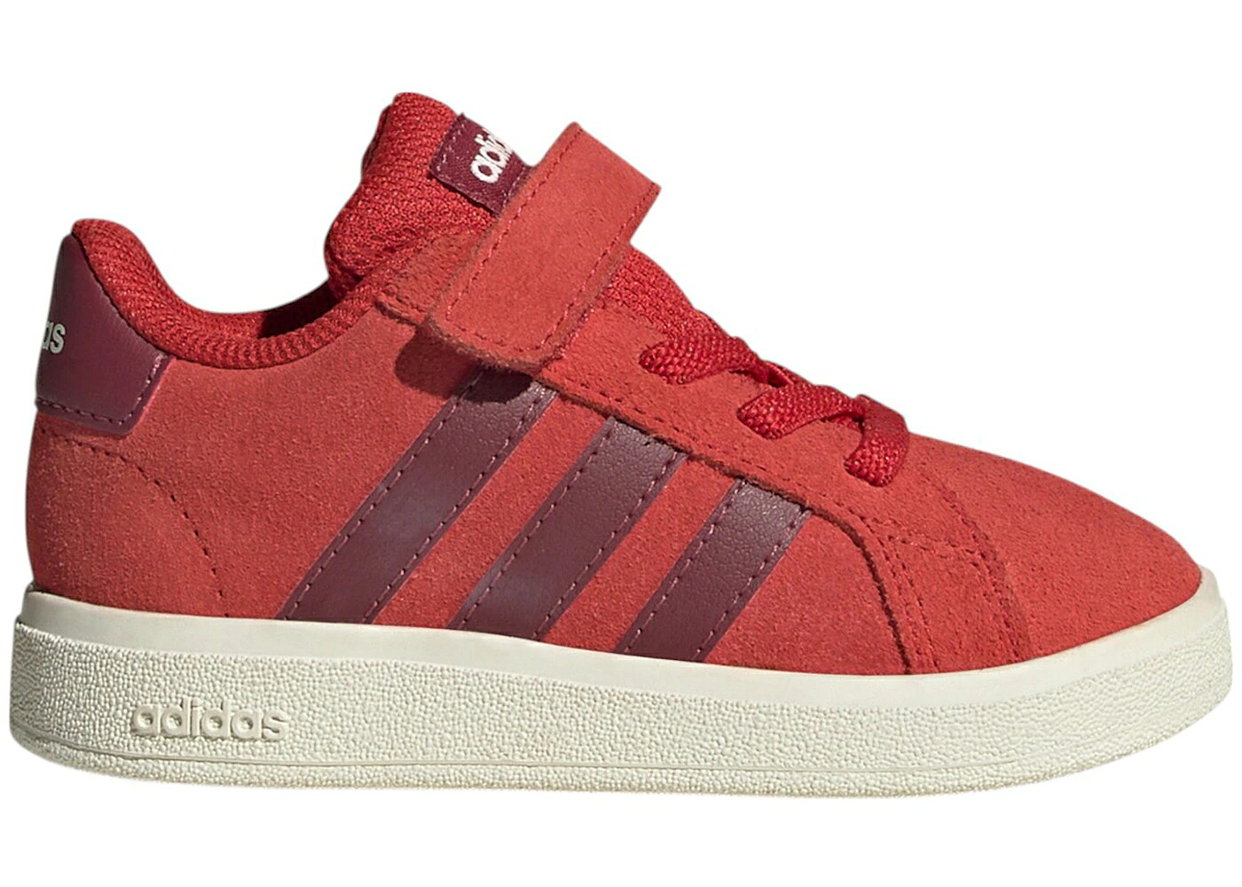 アディダス グランド コート 赤 レッド ワイン色 バーガンディー 白色 ホワイト 2.0 ジュニア キッズ ADIDAS GRAND COURT COLLEGIATE RED BURGUNDY OFF WHITE (TD) / COLLEGIATE RED COLLEGIATE｜スニケス