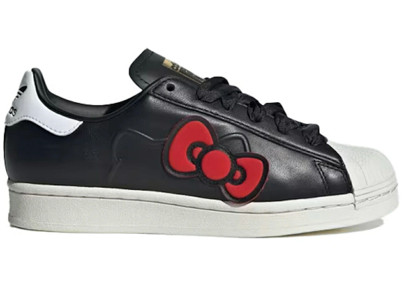 アディダス スーパースター コア 黒色 ブラック 白色 ホワイト 赤 レッド ハローキティー ジュニア キッズ ADIDAS SUPERSTAR HELLO KITTY 50TH ANNIVERSARY (GS) / CORE BLACK CLOUD WHITE RED ベビー マタニテ