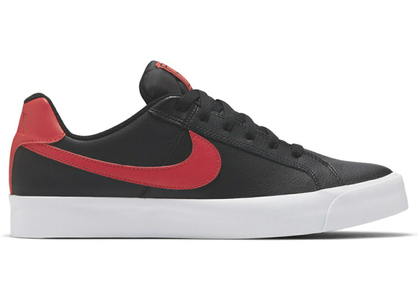 ナイキ コート 赤 レッド 黒色 ブラック 白色 ホワイト スニーカー メンズ NIKE COURT ROYALE AC UNIVERSITY RED / BLACK RED WHITE｜スニケス