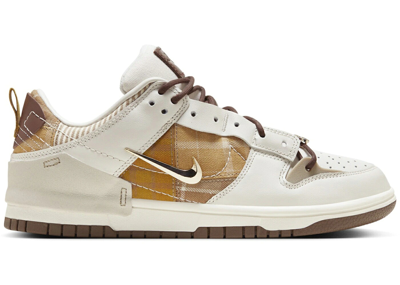 ナイキ ダンク 白いこと 白いこと ダンクロー WOMEN\u0027S スニーカー レディース NIKE DUNK LOW DISRUPT 2 CACAO WOW PLAID (WOMEN\u0027S) / PHANTOM SAIL WHITE CACAO WOW