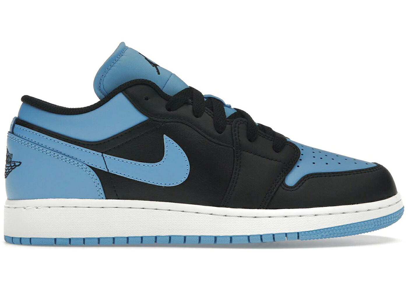 ナイキ ジョーダン 青味 青み 黒いこと 黒いこと 御坊っちゃん キッズ JORDAN 1 LOW UNIVERSITY BLUE (GS) / BLACK BLACK UNIVERSITY BLUE もの言う花 マタニティ スニーカー