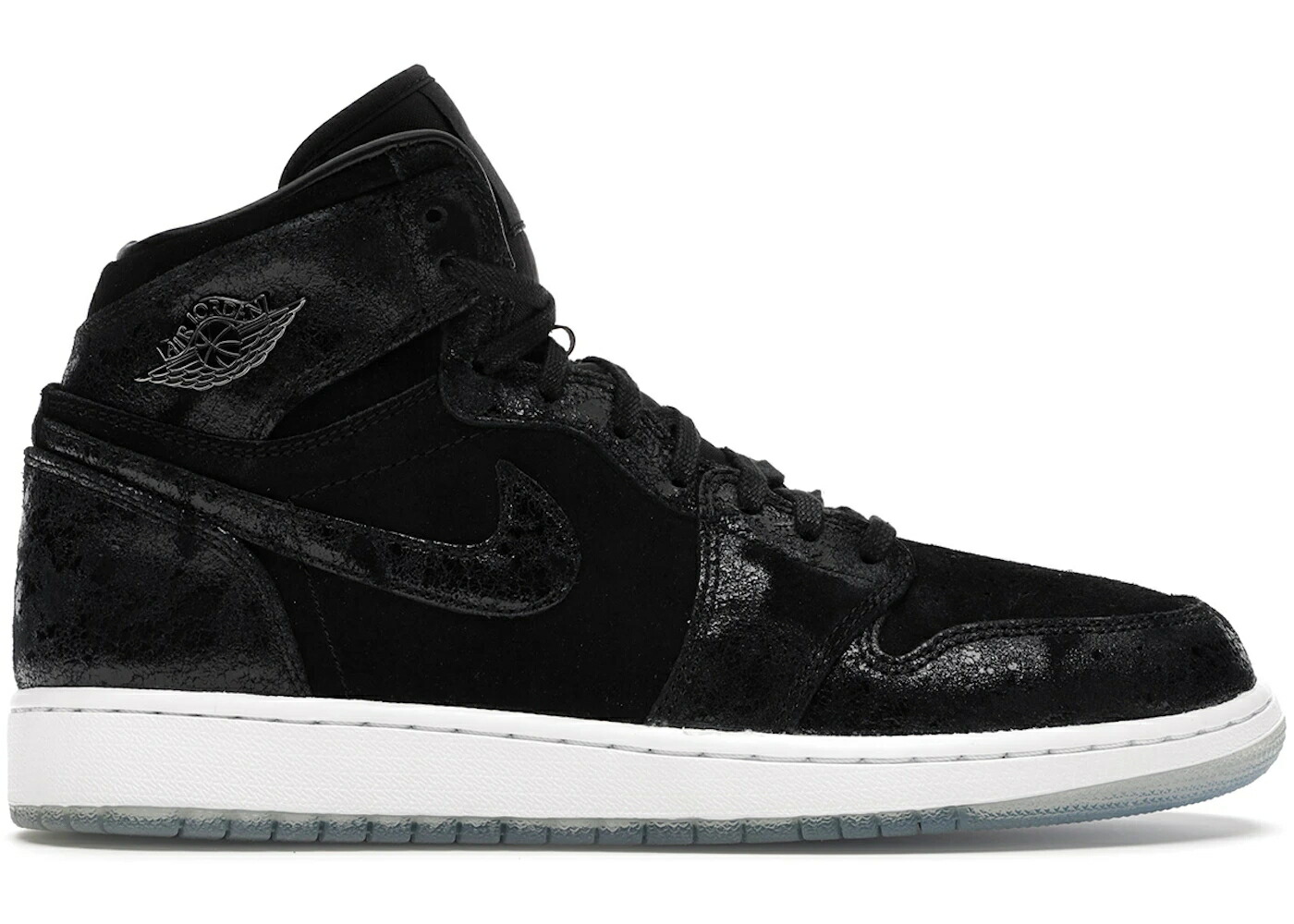 ナイキ ジョーダン ハイ 黒色 ブラック スエード スウェード 白色 ホワイト 赤 レッド ジュニア キッズ JORDAN 1 RETRO HIGH HEIRESS BLACK SUEDE (GS) / BLACK BLACK WHITE GYM RED ベビー マタニティ スニー