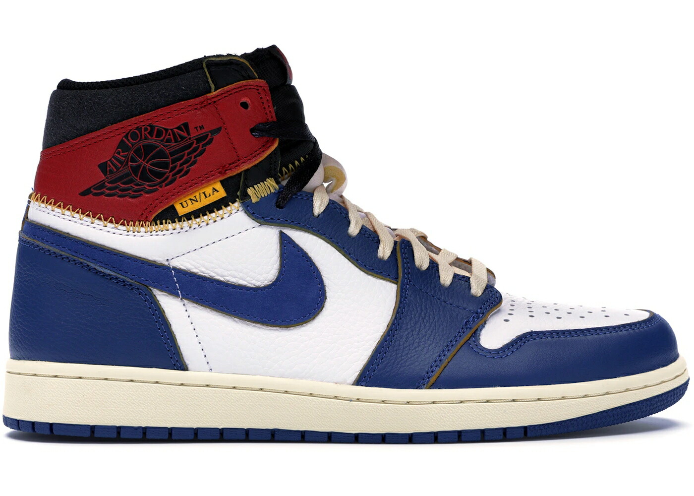 ナイキ ジョーダン ハイ ユニオン 青色 ブルー 白色 ホワイト 赤 レッド ロサンゼルス スニーカー メンズ JORDAN 1 RETRO HIGH UNION LOS ANGELES STORM BLUE / WHITE STORM BLUE VARSITY RED