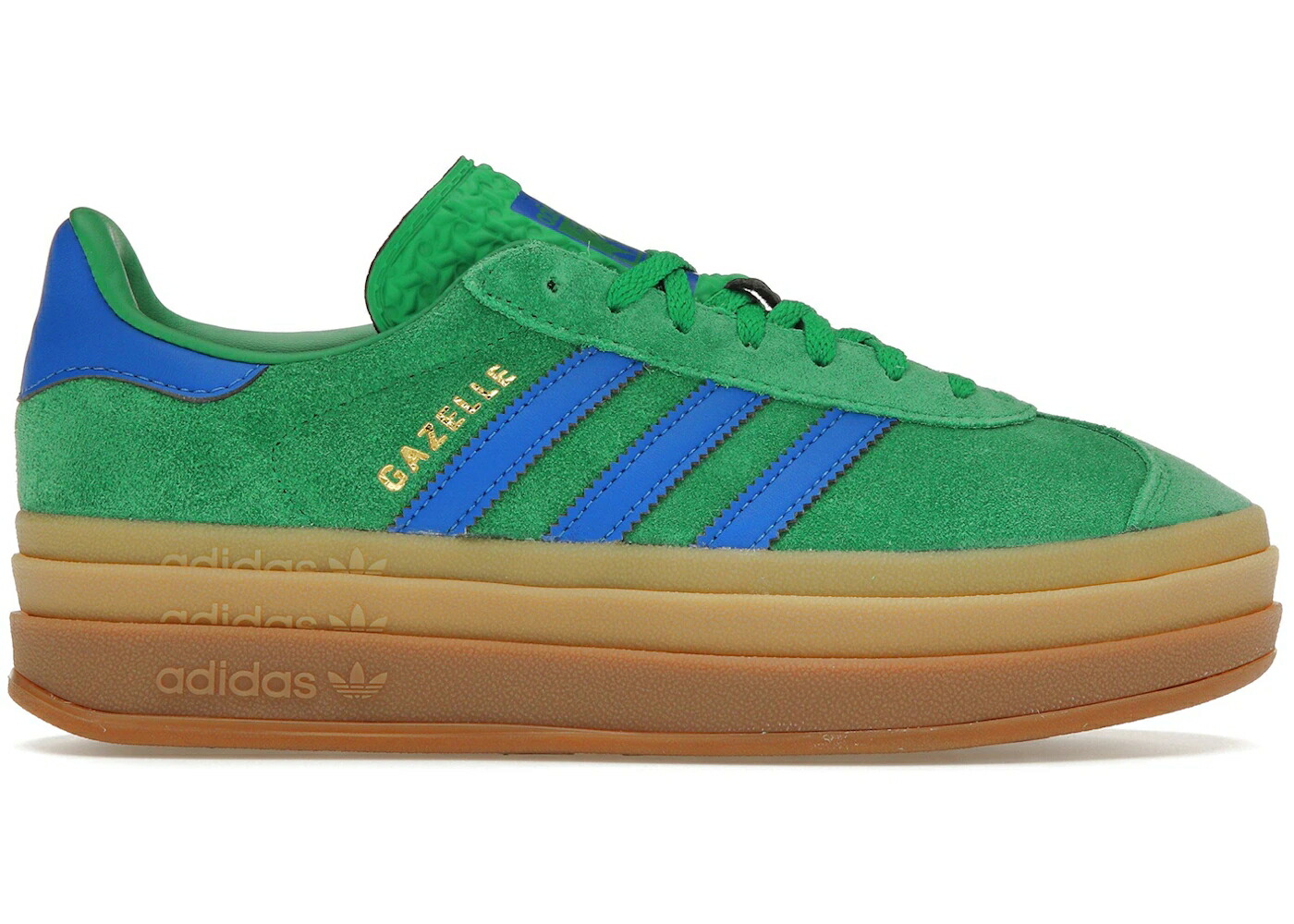 アディダス ガゼル 緑 グリーン 青色 ブルー WOMEN スニーカー レディース ADIDAS GAZELLE BOLD GREEN BLUE GUM (WOMEN) / GREEN SUPPLIER COLOUR GREEN
