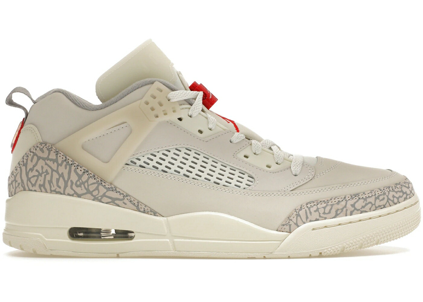 ナイキ ジョーダン 赤 レッド スニーカー メンズ JORDAN SPIZIKE LOW COCONUT MILK / SAIL UNIVERSITY RED COCONUT MILK