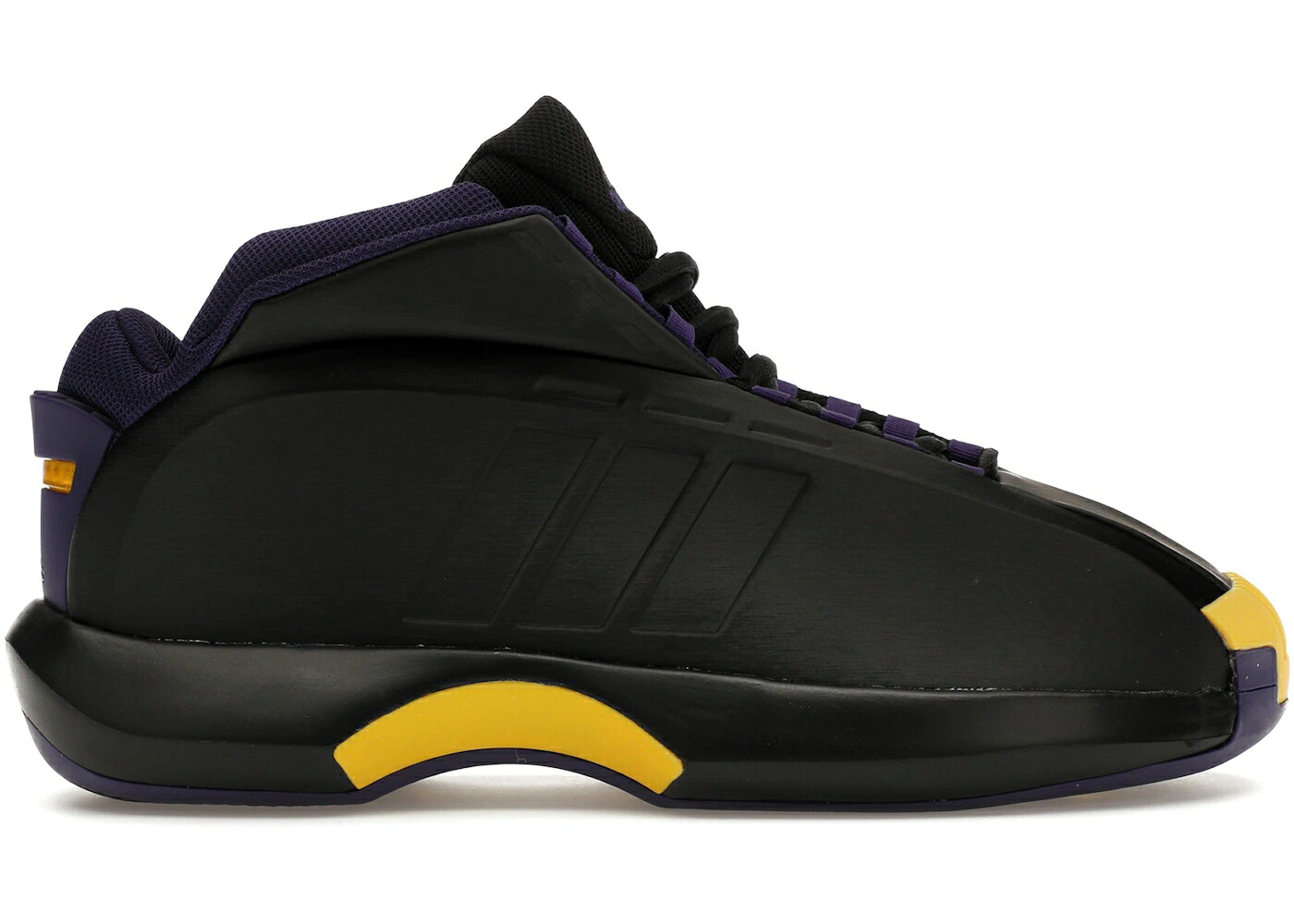 アディダス クレイジー レイカーズ コア 黒色 ブラック ゴールド コート スニーカー メンズ ADIDAS CRAZY 1 LAKERS AWAY (2023) / CORE BLACK BOLD GOLD COURT｜スニケス