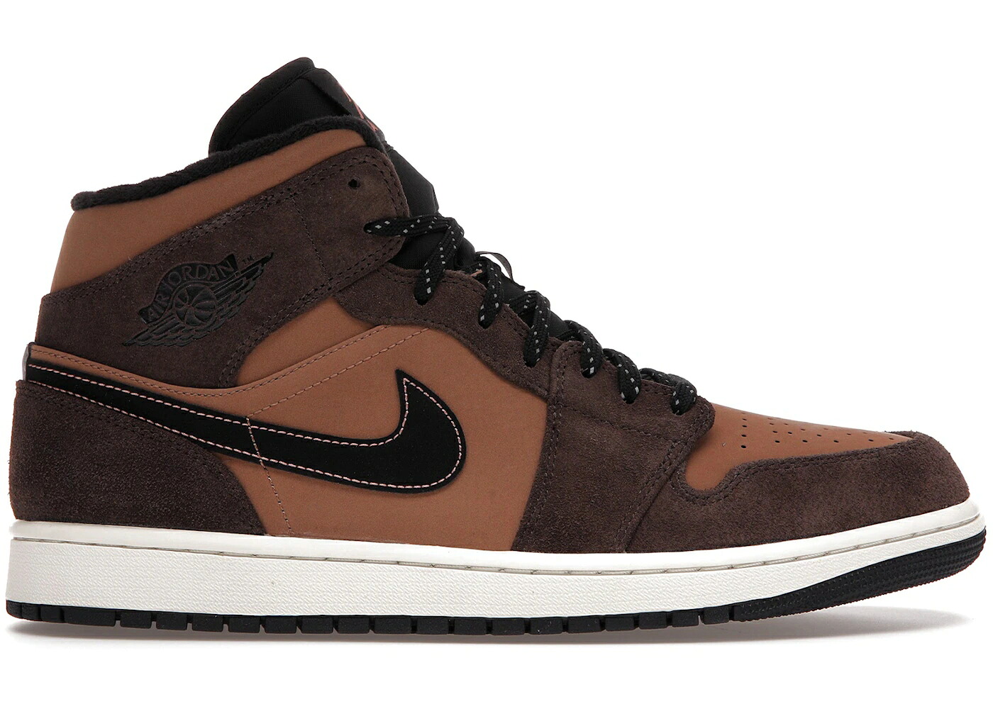 ナイキ ジョーダン ミッド 赤銅色 赤銅色 スニーカー メンズ JORDAN 1 MID SE DARK CHOCOLATE / DARK CHOCOLATE ARCHAEO BROWN