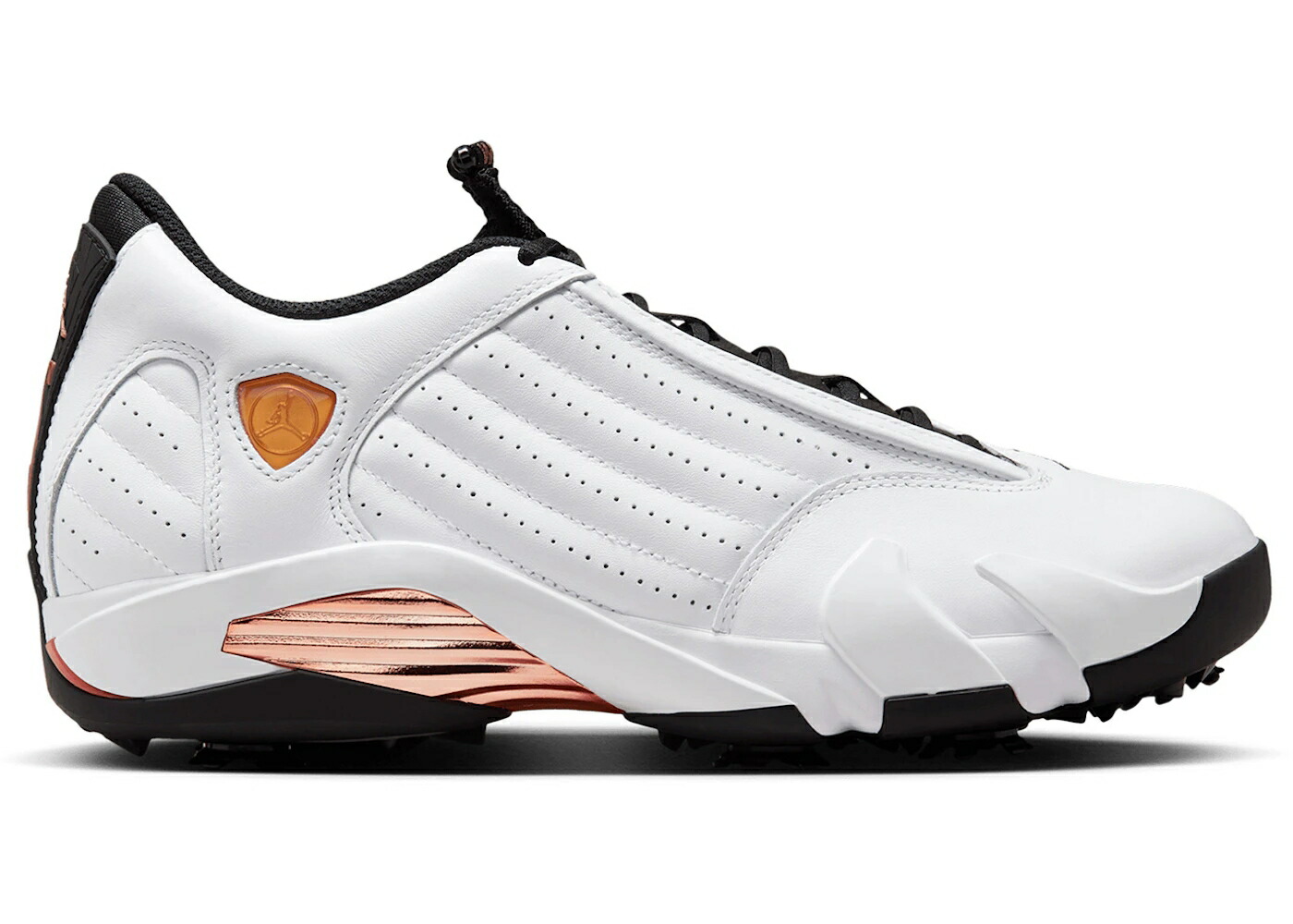ナイキ ジョーダン ゴルフ 白色 ホワイト 銅色 コッパー 黒色 ブラック スニーカー メンズ JORDAN 14 RETRO GOLF US OPEN / WHITE METALLIC COPPER BLACK