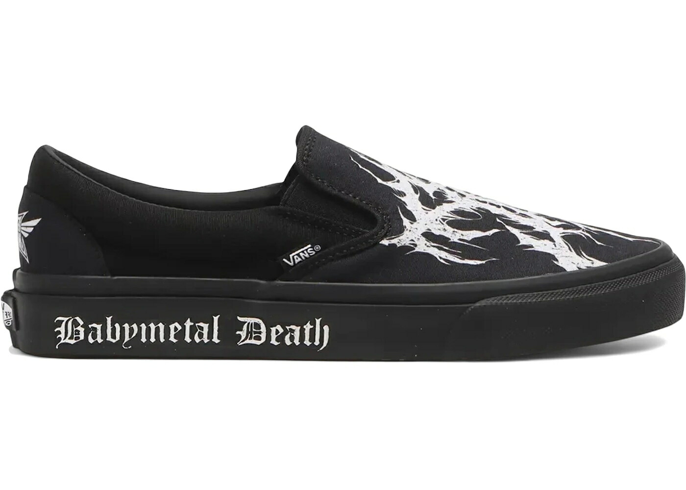 ヴァンズ バンズ 古典派音楽 スリッポン 黒いこと 黒いこと 白いこと 白いこと スニーカー メンズ VANS CLASSIC SLIP-ON BABYMETAL / BLACK WHITE