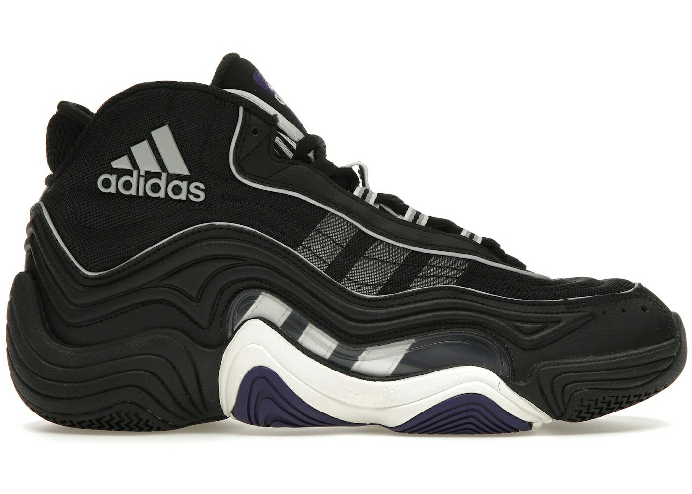 アディダス クレイジー 黒いこと 黒いこと 紫 パープル 中核グループ 白いこと 白いこと スニーカー メンズ ADIDAS CRAZY 98 BLACK COLLEGIATE PURPLE / CORE BLACK CORE WHITE COLLEGIATE
