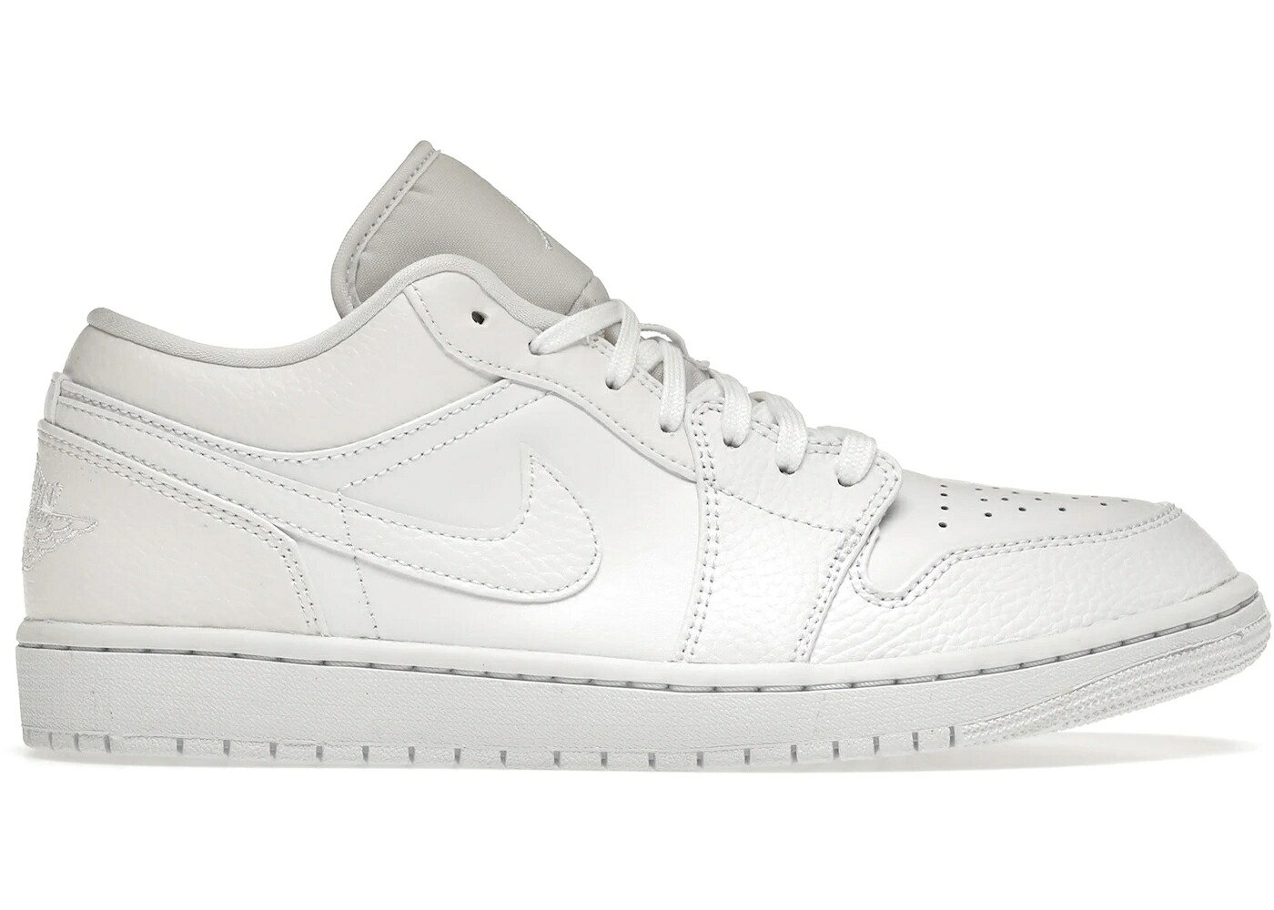 ナイキ ジョーダン 白いこと 白いこと なめし革 スニーカー メンズ JORDAN 1 LOW TRIPLE WHITE TUMBLED LEATHER / WHITE WHITE WHITE