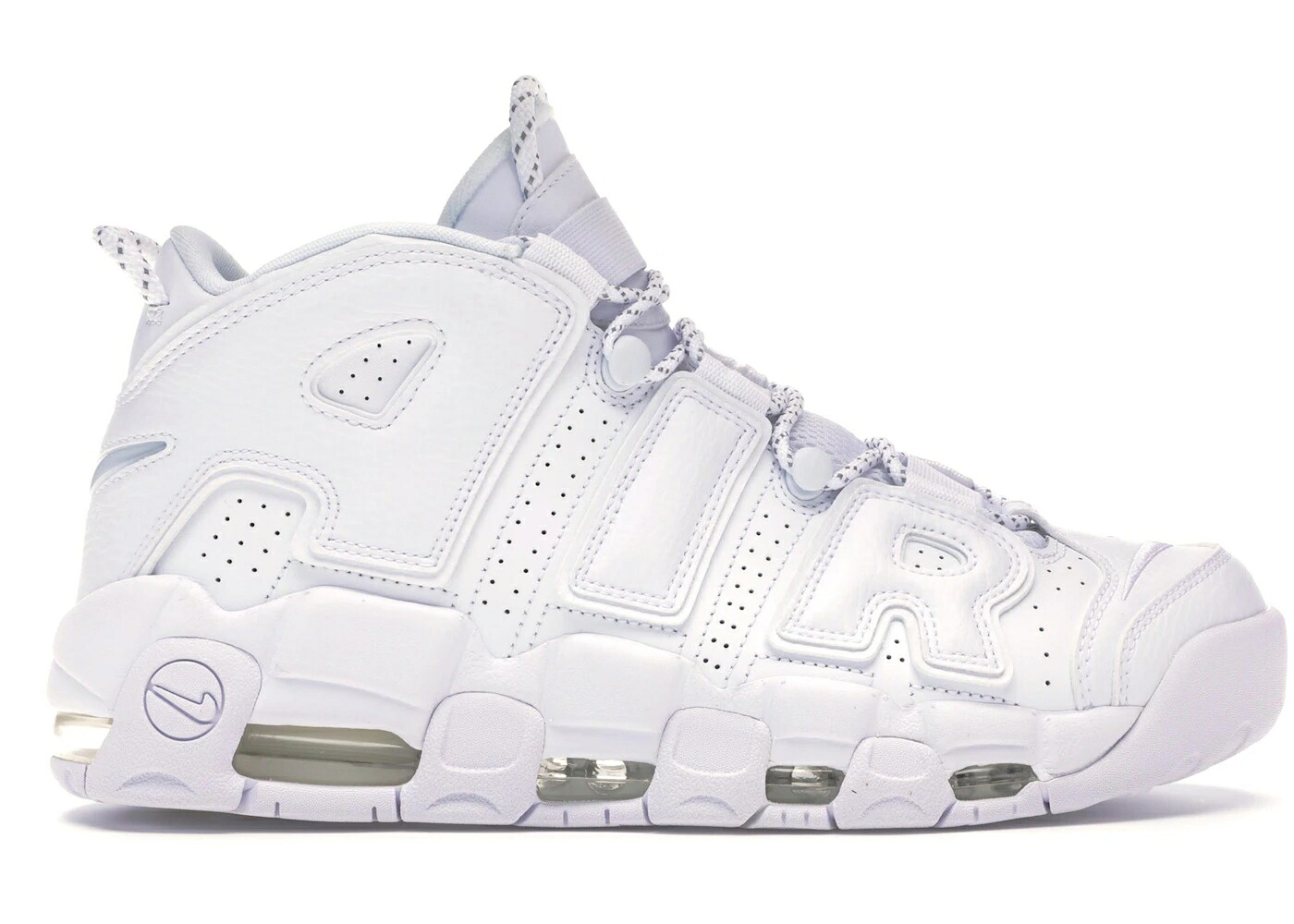 ナイキ 引きあげるペース 白いこと 白いこと エアモアアップテンポ モアテン スニーカー メンズ NIKE AIR MORE UPTEMPO TRIPLE WHITE / WHITE WHITE WHITE