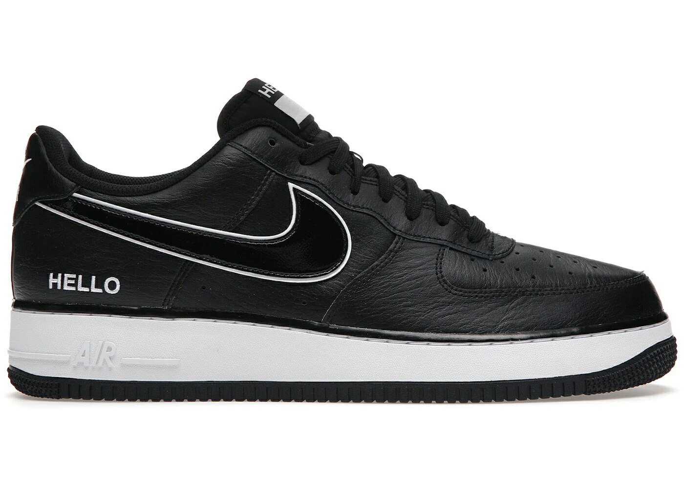 ナイキ 黒いこと 黒いこと 白いこと 白いこと 空軍 \u002707 スニーカー メンズ NIKE AIR FORCE 1 LOW LX HELLO BLACK / BLACK WHITE BLACK スニーカー-メンズ靴-靴