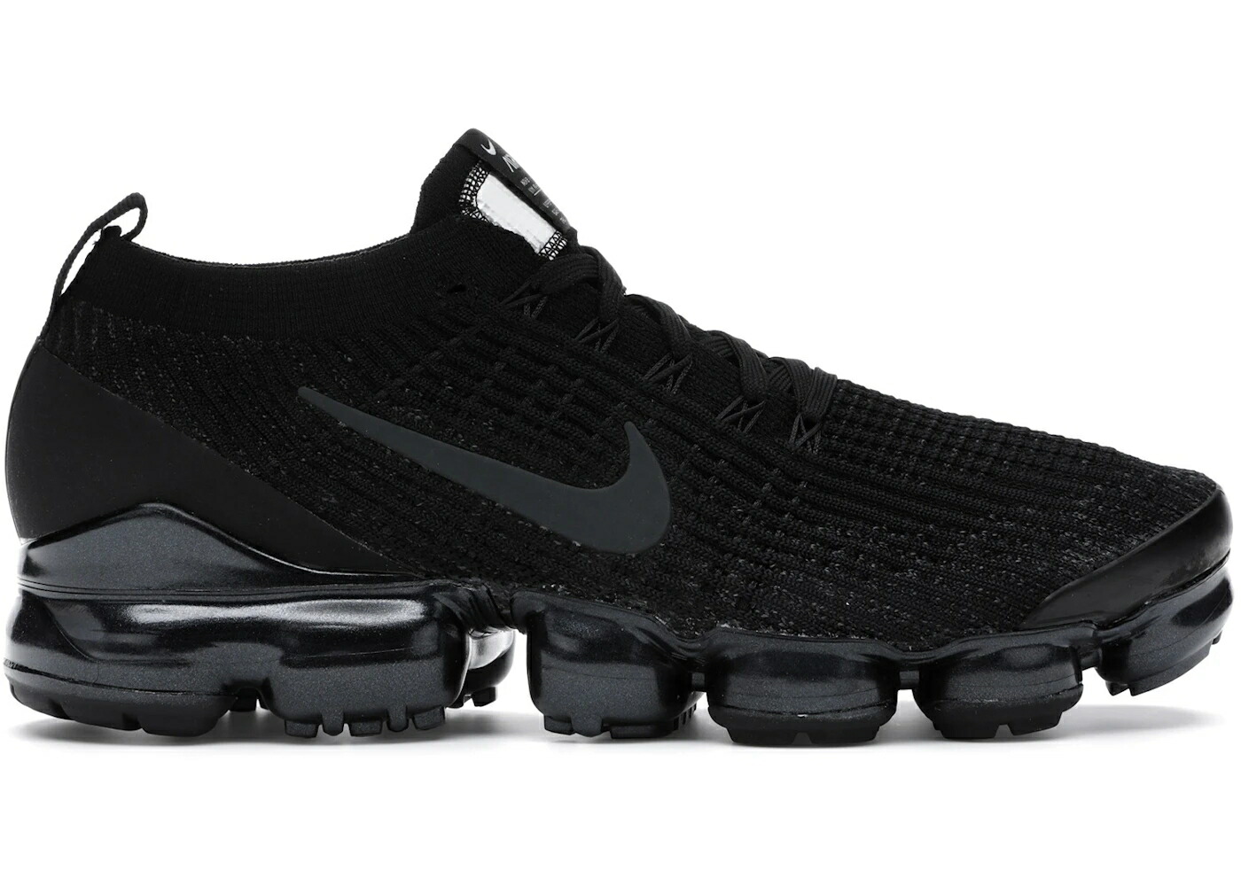 ナイキ フライニット 黒色 ブラック 白色 ホワイト エアヴェイパーマックス 3.0 スニーカー メンズ NIKE AIR VAPORMAX FLYKNIT TRIPLE BLACK / BLACK ANTHRACITE WHITE METALLIC