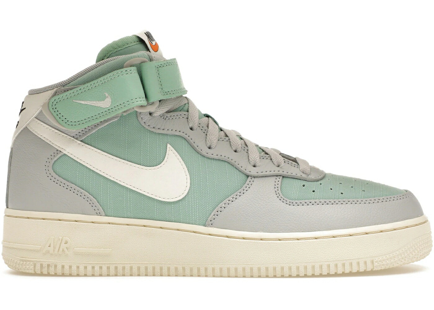 ナイキ ミッド 灰色 グレー 緑 グリーン アルファ エアフォース '07 スニーカー メンズ NIKE AIR FORCE 1 MID LX GREY FOG ENAMEL GREEN / GREY FOG SAIL ENAMEL GREEN ALPHA|スニケス