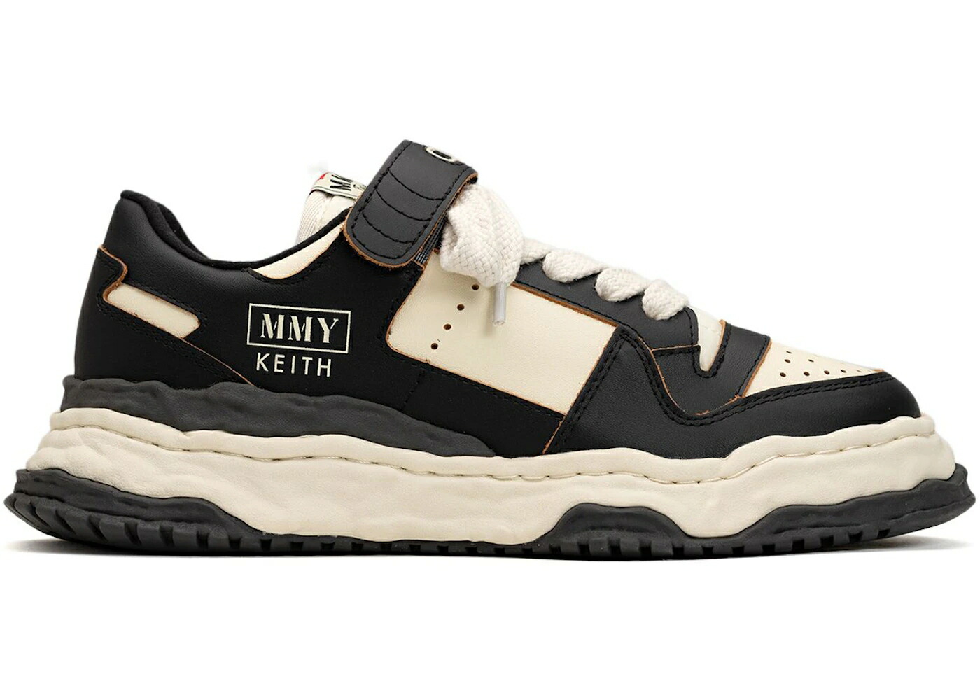 メゾン ミハラヤスヒロ レザー 黒色 ブラック 白色 ホワイト スニーカー メンズ MAISON MIHARA YASUHIRO MAISON MIHARA YASUHIRO KEITH OG SOLE LEATHER BLACK WHITE / BLACK WHITE